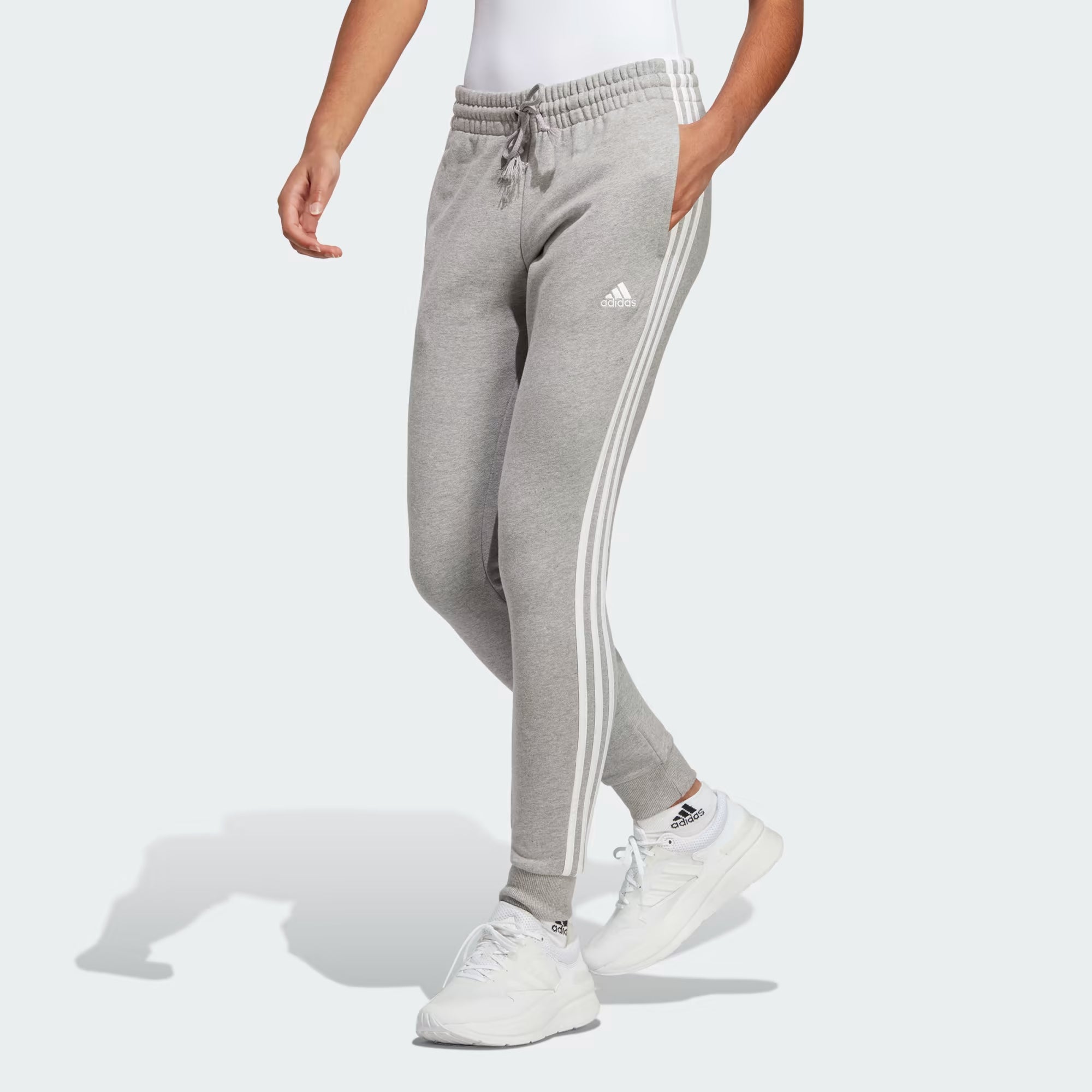 Adidas Essentials 3 Stripes French Terry Cuffed Pants Women