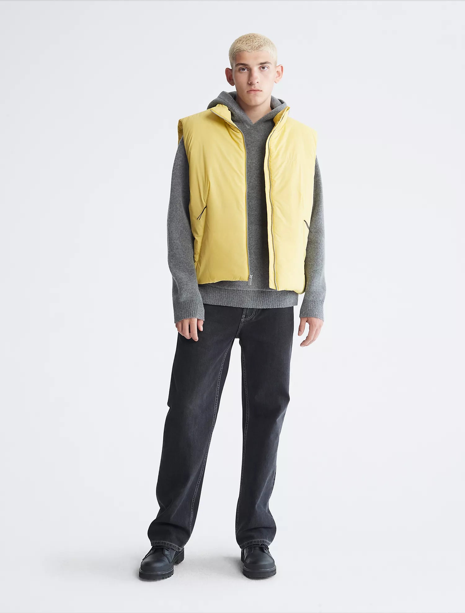 Calvin Klein Recycled Nylon Full Zip Puffer Vest - Men