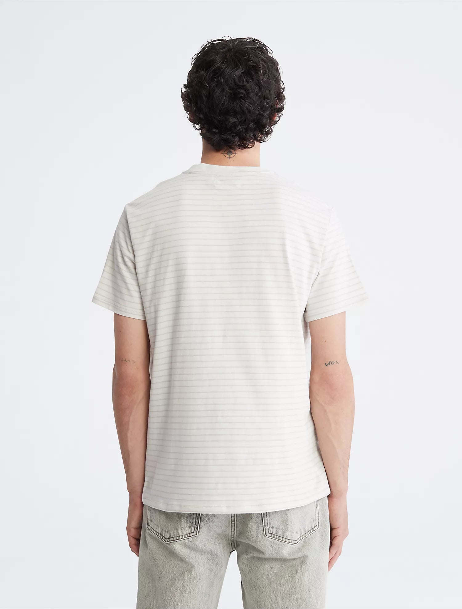 Calvin Klein Smooth Cotton Mini StripeCrewneck T-Shirt - Men