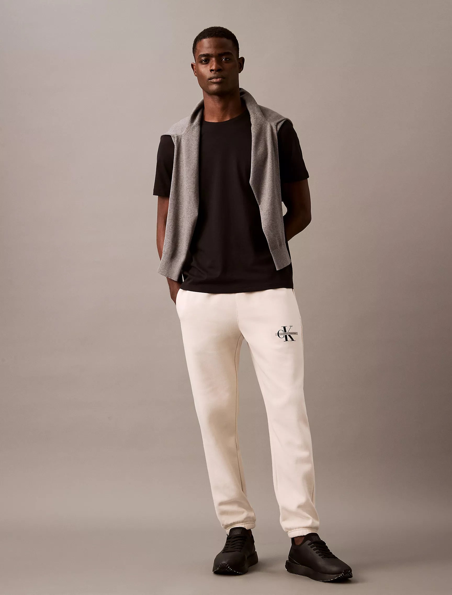 Calvin Klein Monogram Logo Fleece Joggers - Men