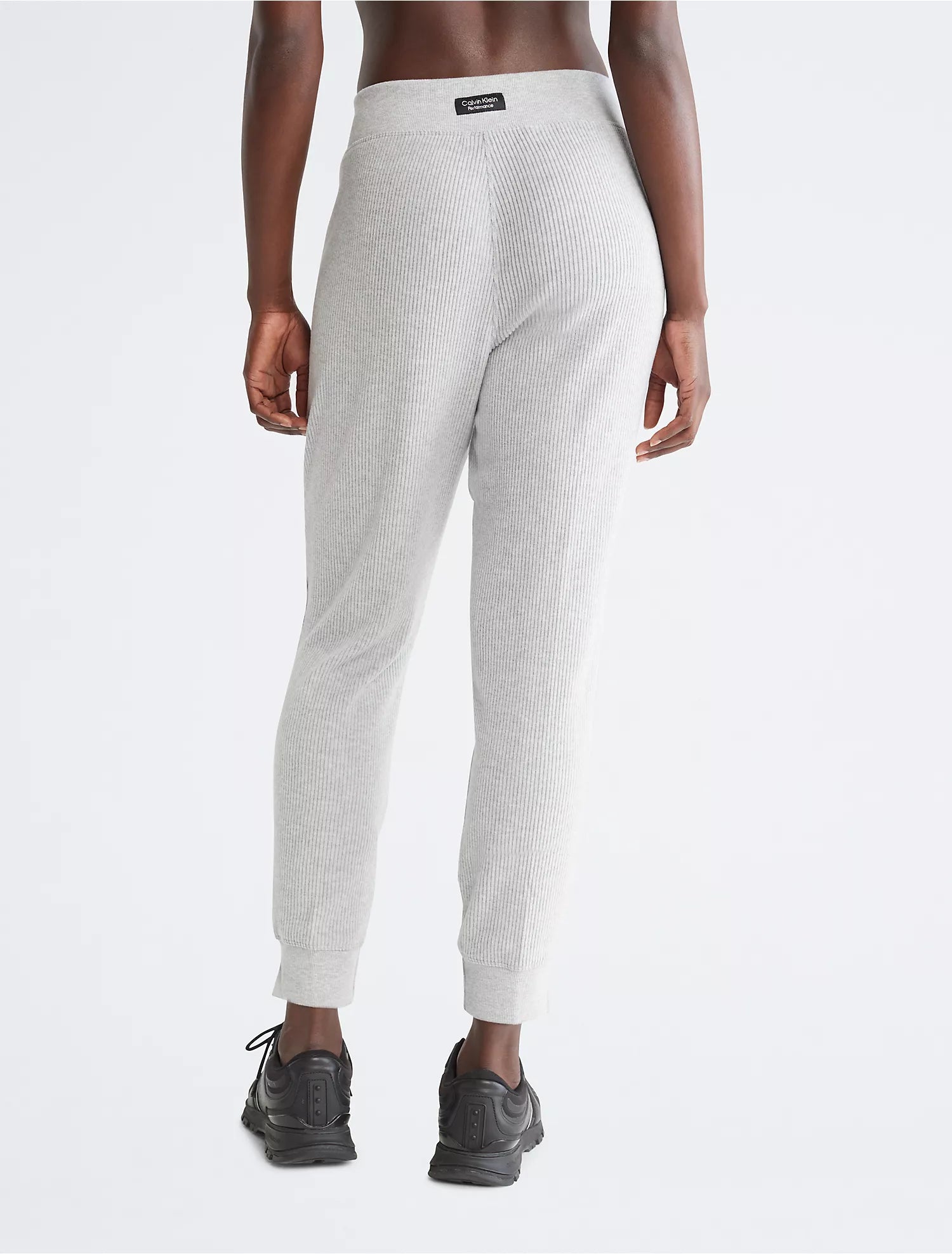 Calvin Klein Performance Ribbed High Waist Pleated Joggers - Women