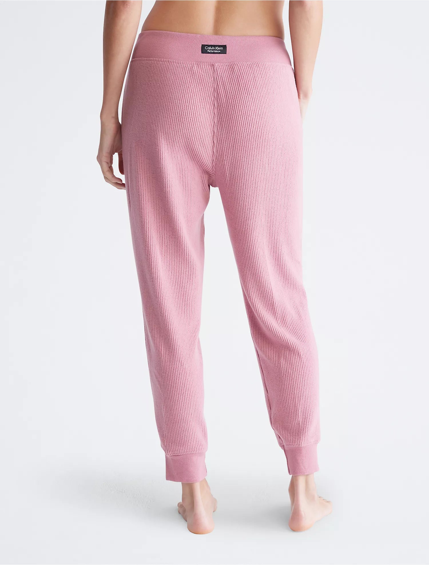 Calvin Klein Performance Ribbed High Waist Pleated Joggers - Women