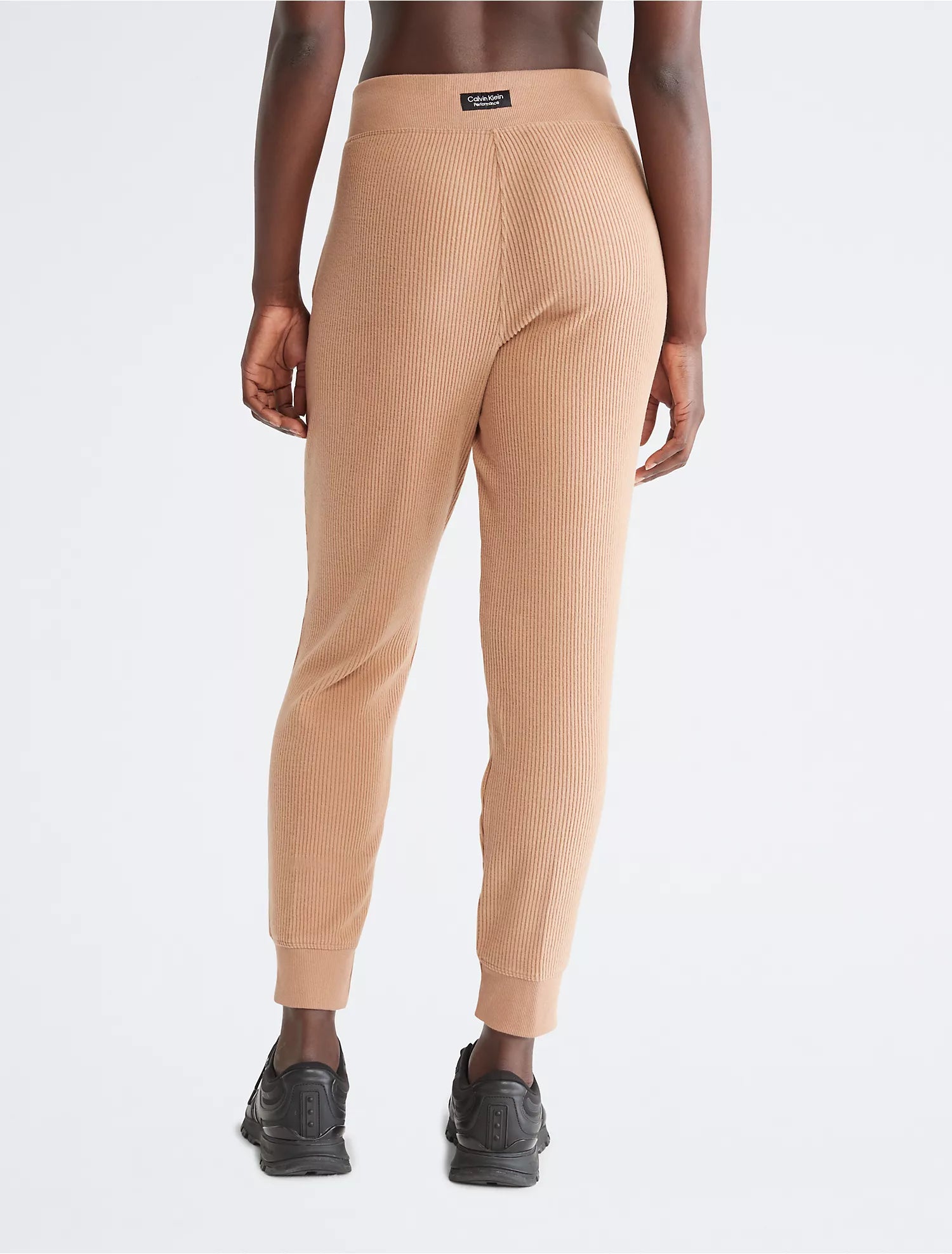 Calvin Klein Performance Ribbed High Waist Pleated Joggers - Women