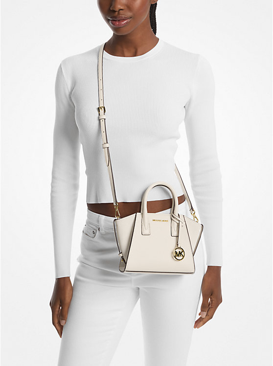 Michael Kors Avril Extra-Small Leather and Suede Satchel - Women