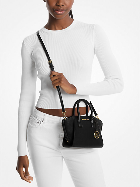 Michael Kors Avril Extra-Small Leather and Suede Satchel - Women