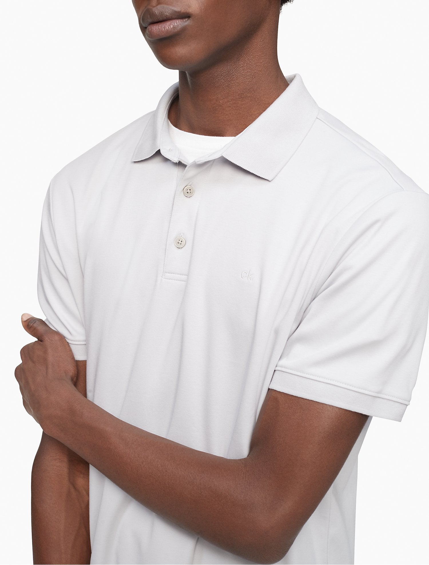 Calvin Klein Liquid Touch Solid Polo Shirt - Men