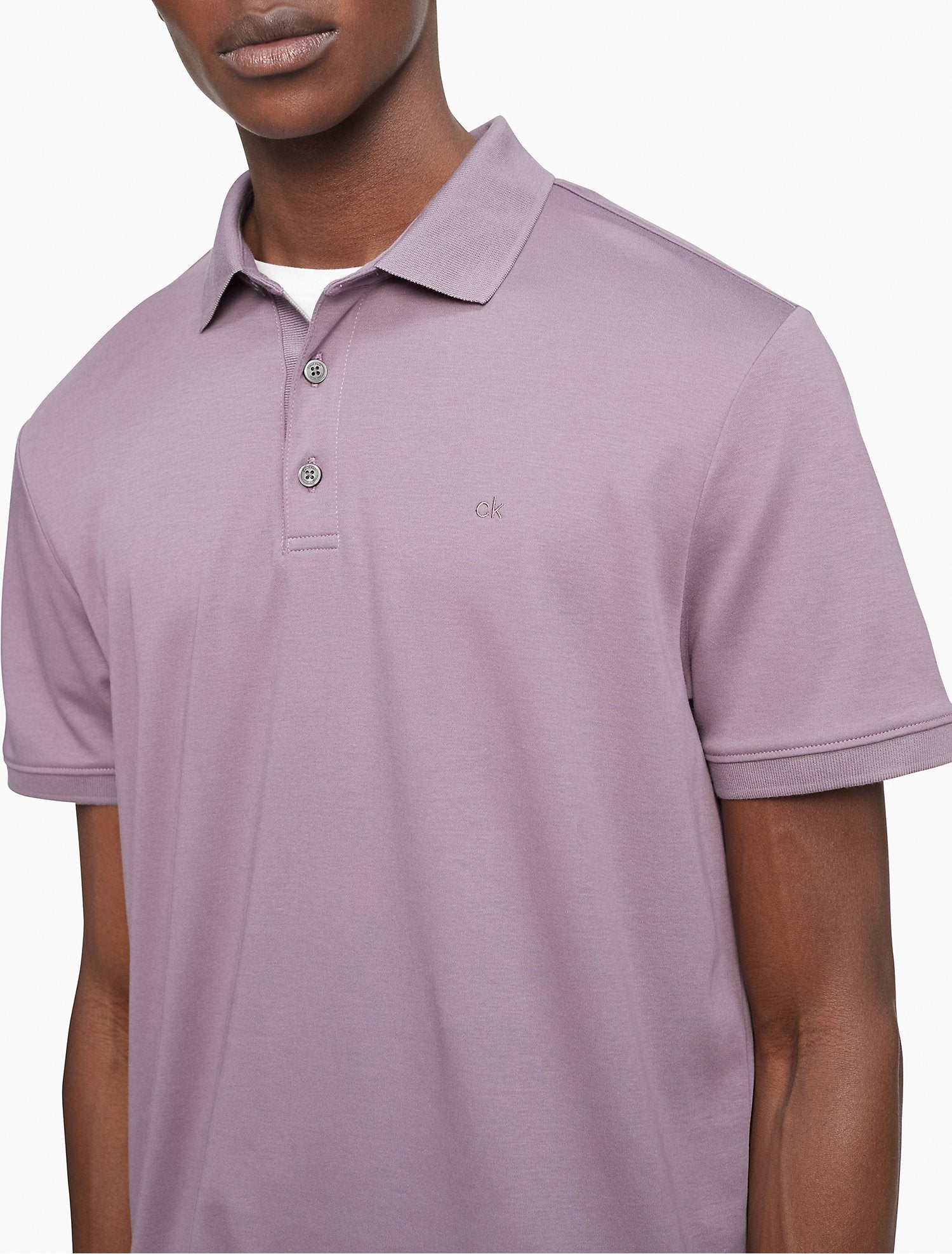 Calvin Klein Liquid Touch Solid Polo Shirt - Men