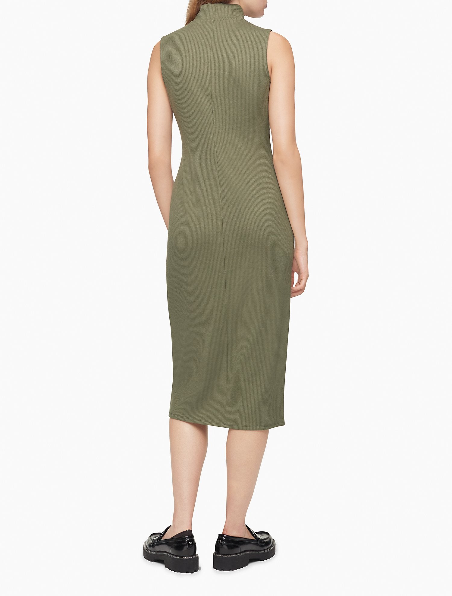 Calvin Klein Sleeveless Ribbed Midi Dress - Women