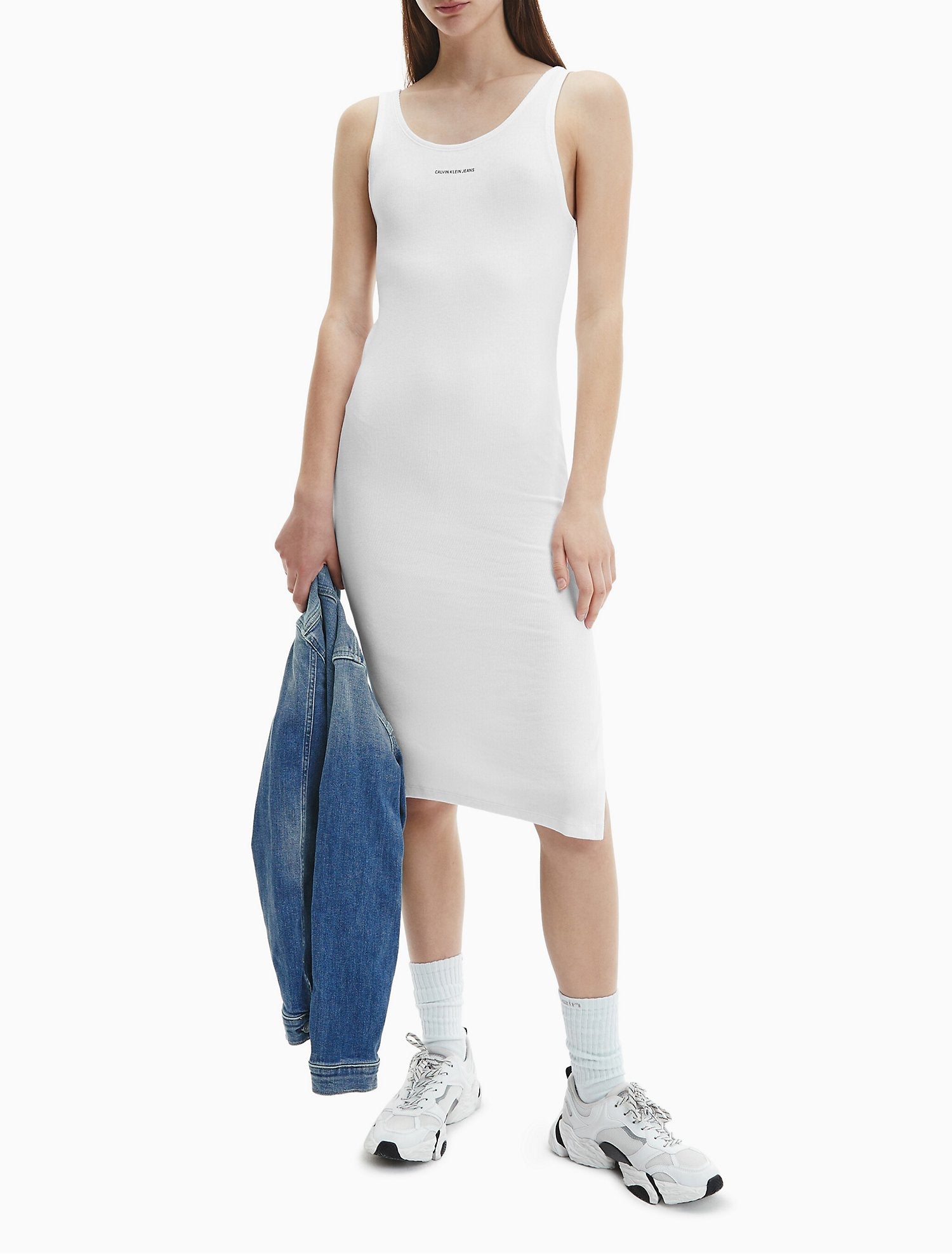Calvin Klein Organic Rib Knit Sleeveless Dress Calvin Klein Organic Rib Knit Sleeveless Dress