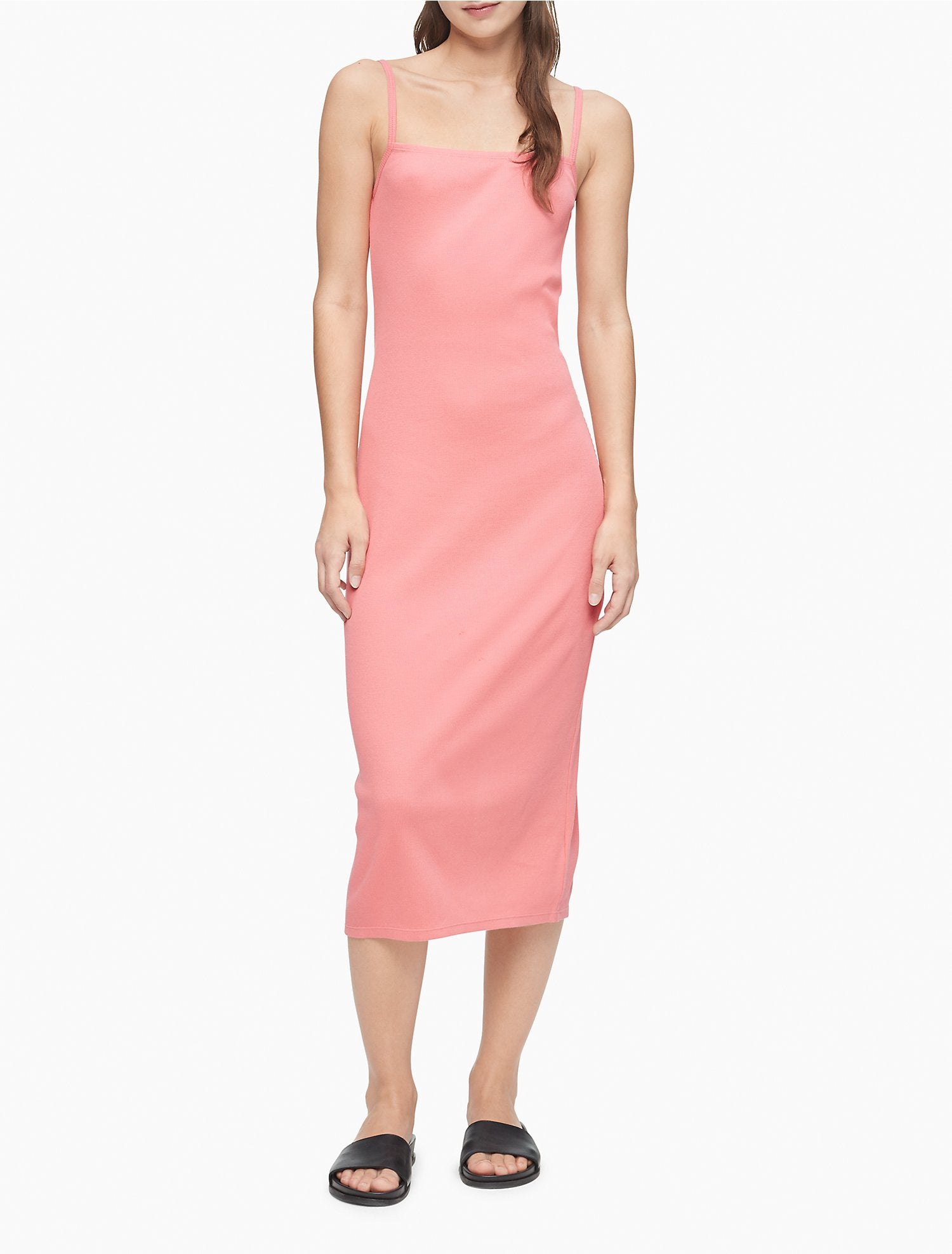 Calvin Klein Strappy Ribbed Midi Dress - Women oshoplin.com Calvin Klein Strappy Ribbed Midi Dress - Women oshoplin.com
