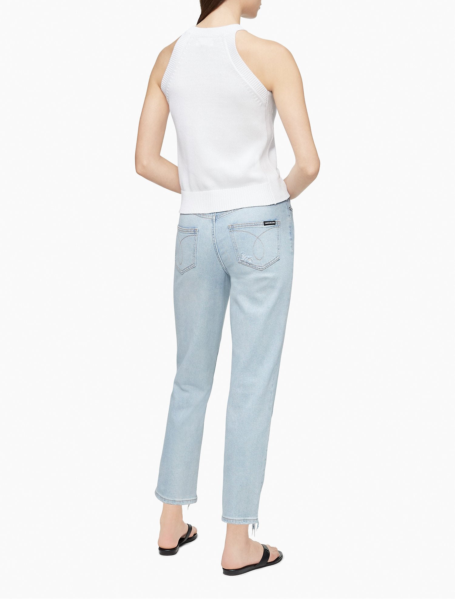 Calvin Klein Open Stitch Sleeveless Sweater - Women