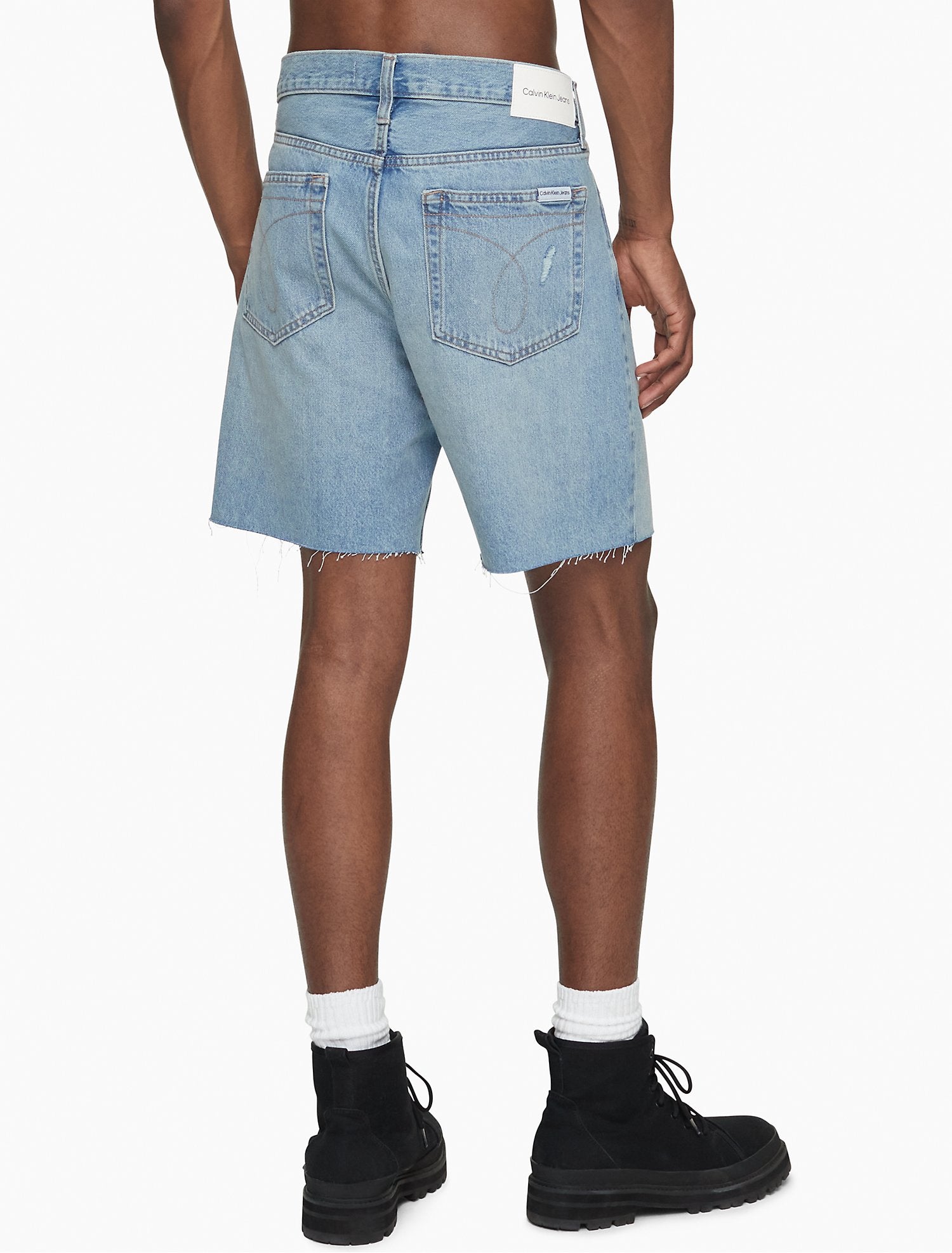 Calvin Klein Classic Fit Blake Distressed Cut-Off Jean Shorts - Men