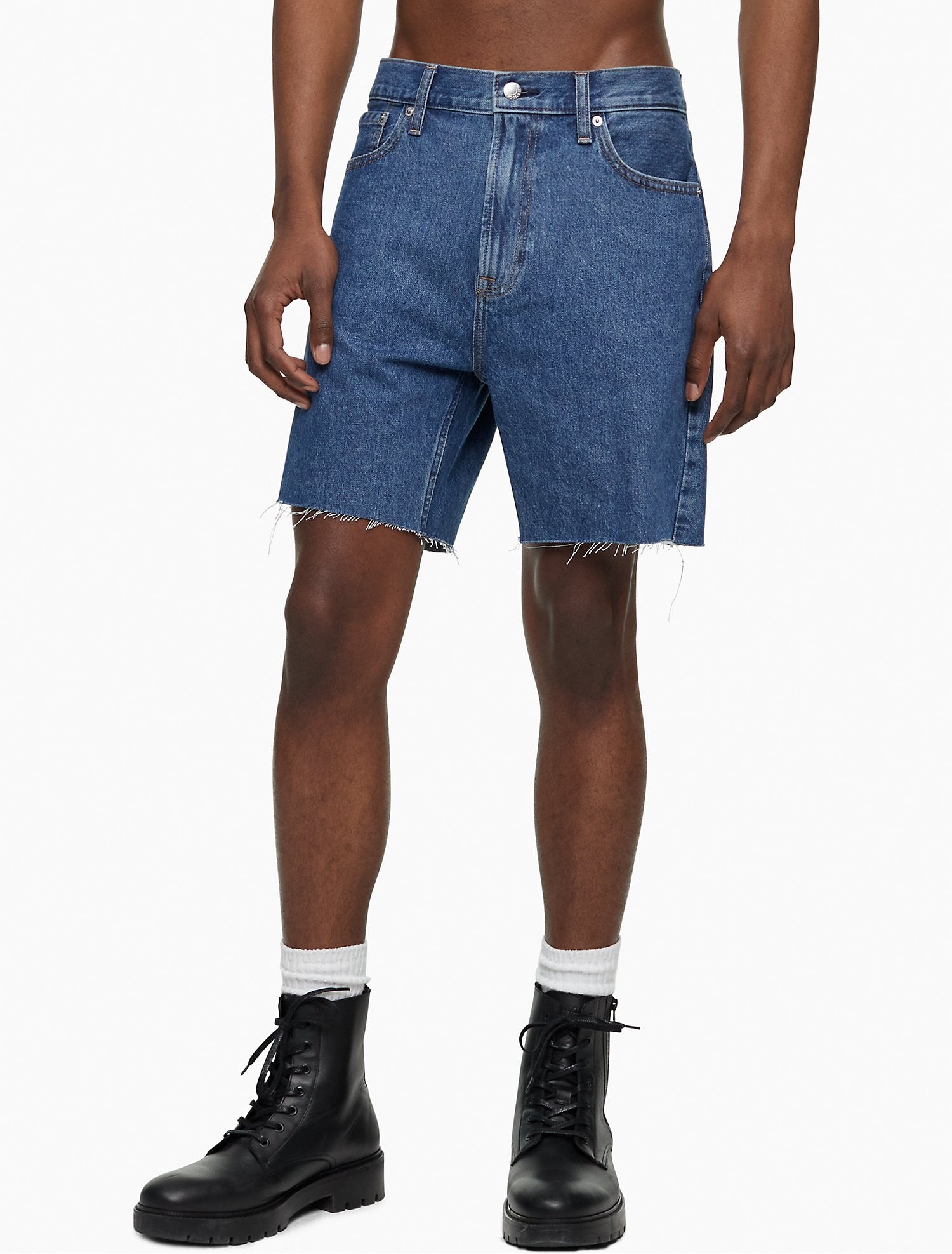 Calvin Klein Men Shorts Gravel Stone Indigo- Oshoplin
