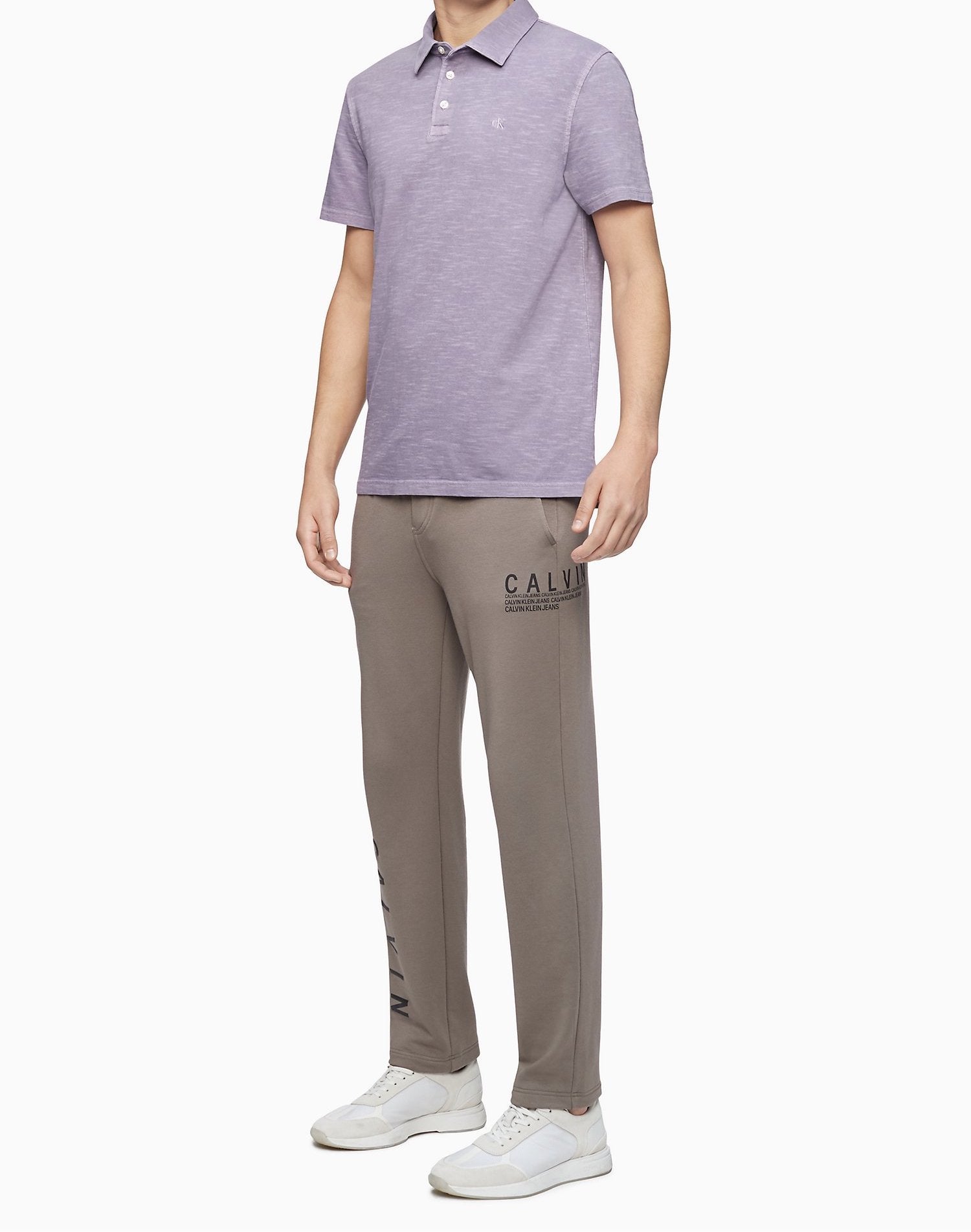 Calvin Klein Men Polo Shirts Lavender - Oshoplin