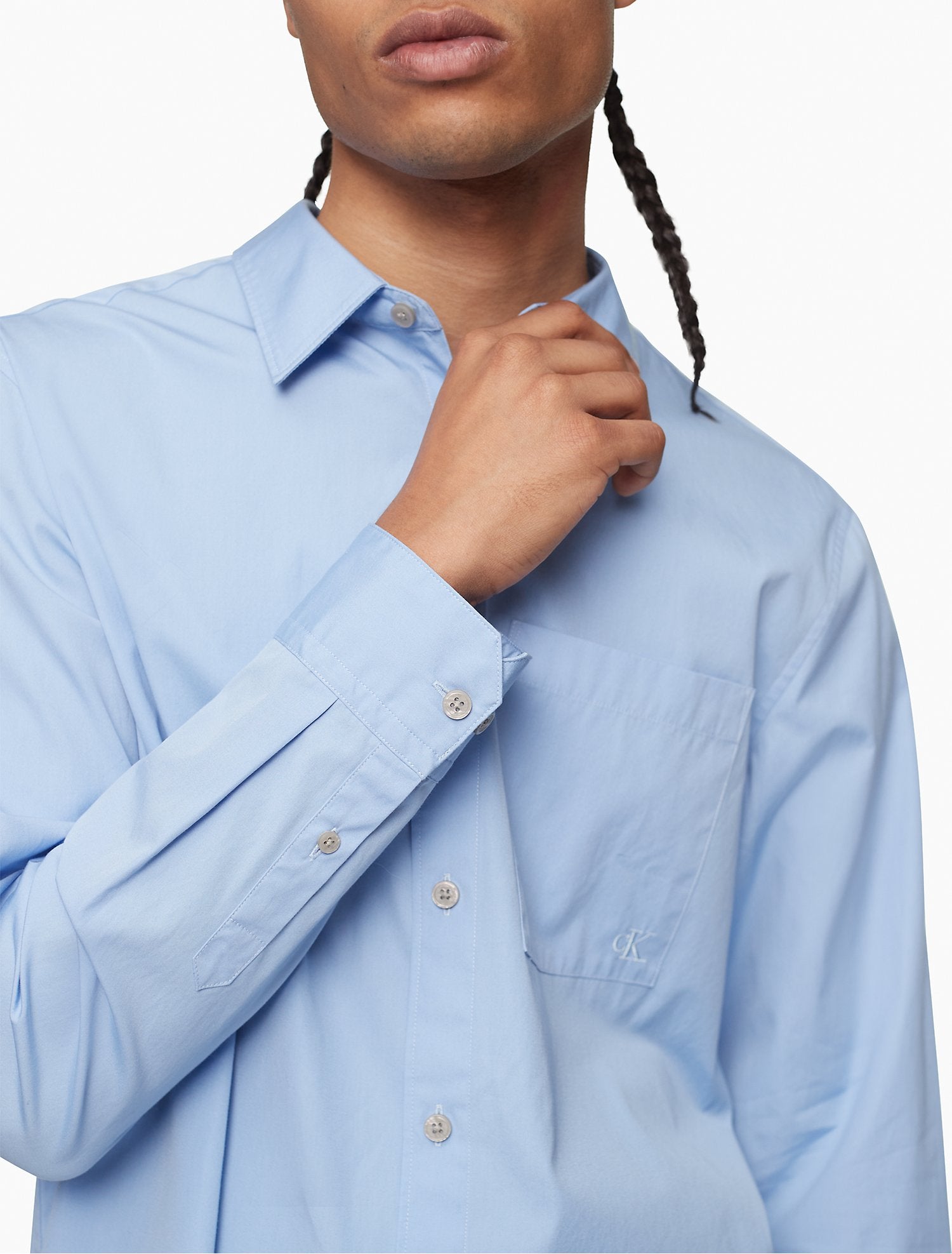 Calvin Klein Solid Button-Down Easy Shirt - Men