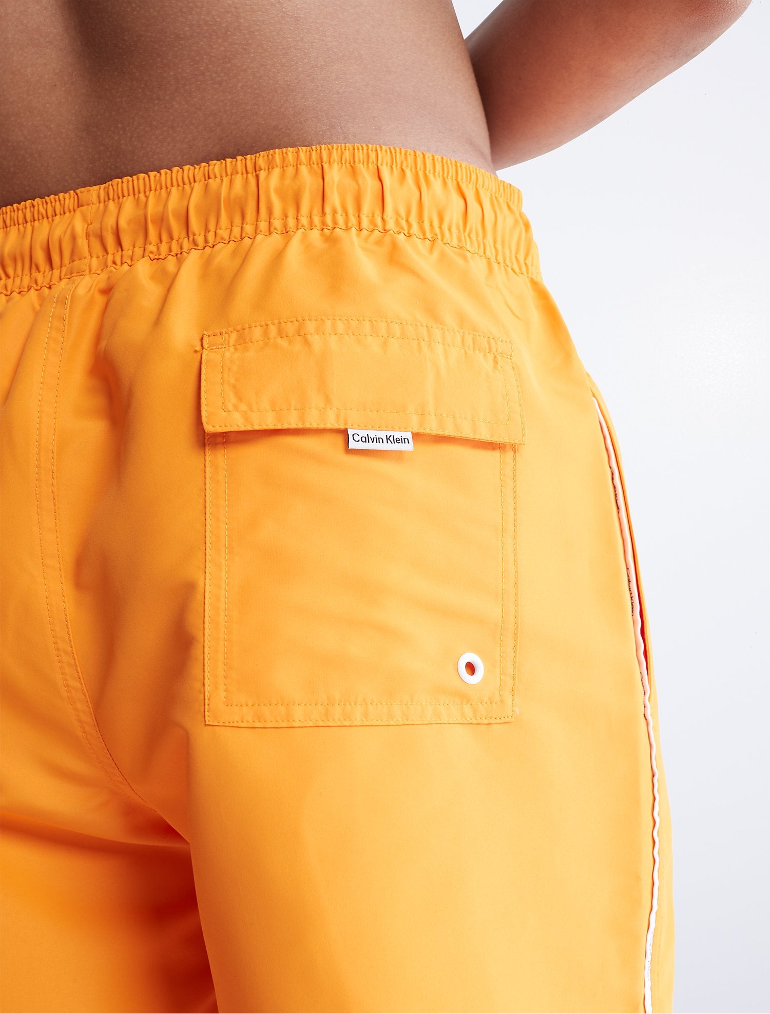 Calvin Klein Solid Logo Piping Volley Shorts - Men