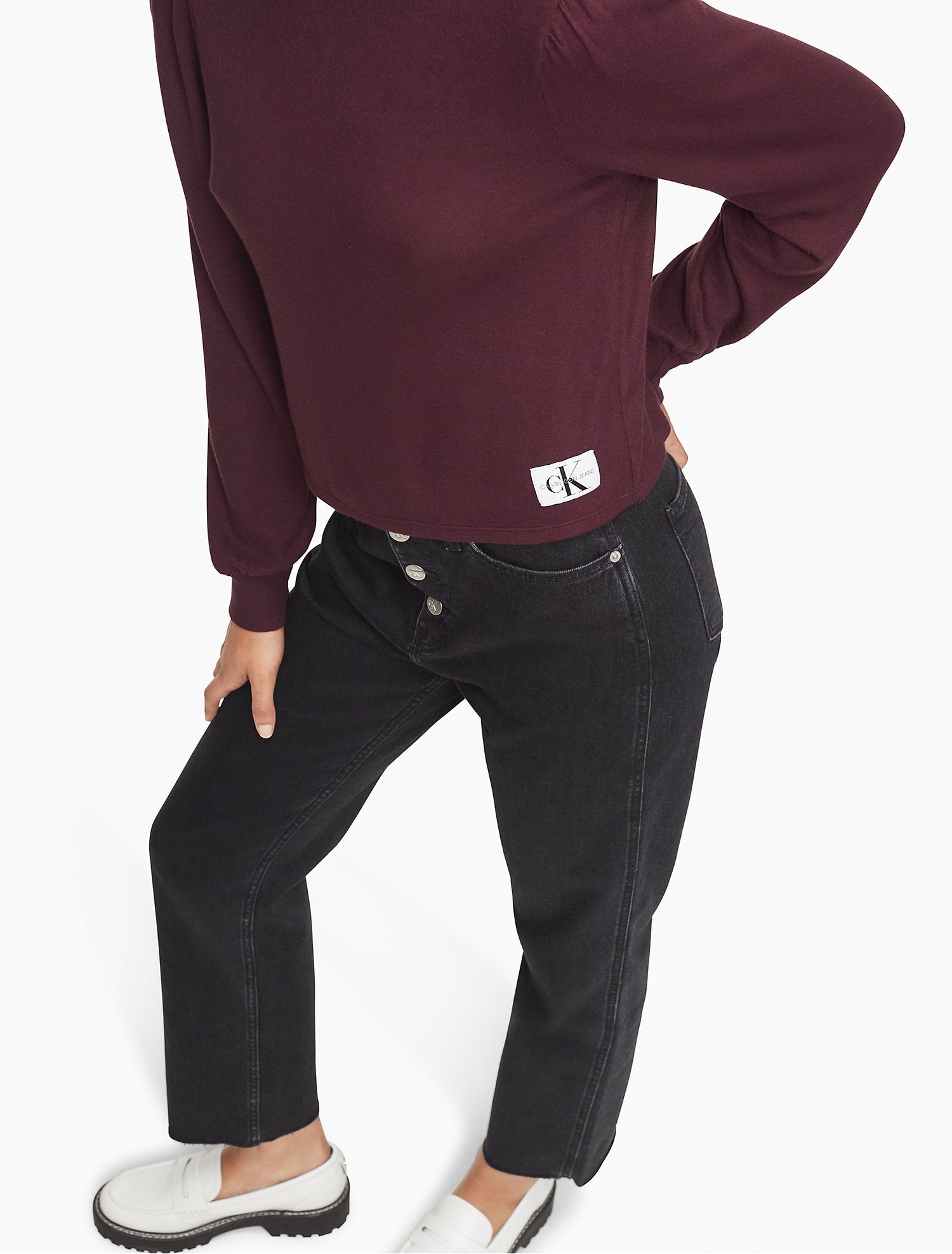 Calvin Klein Women Pullovers Burgundy- Oshoplin