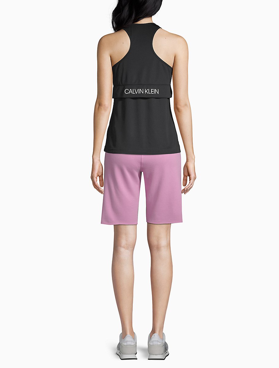 Calvin Klein Performance Outline Logo High Rise Shorts - Women
