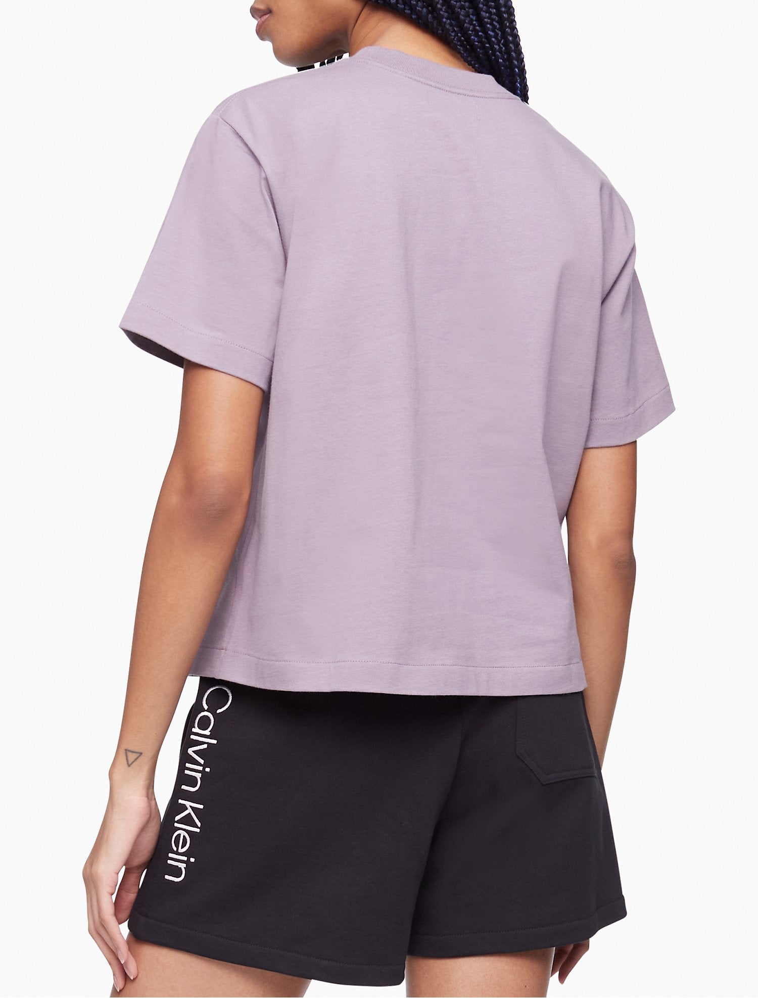 Calvin Klein Relaxed Fit Standard Logo Crewneck T-Shirt - Women