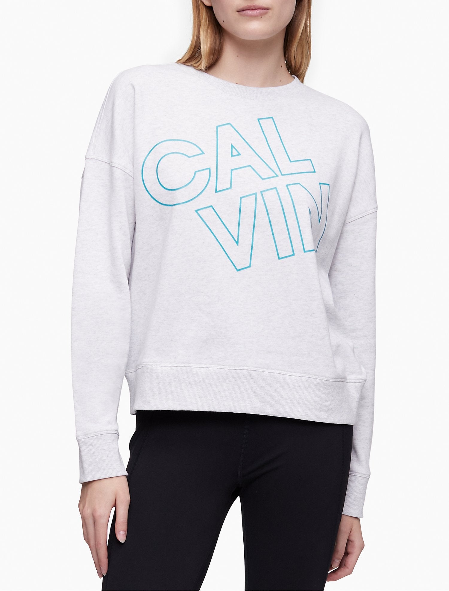 Calvin Klein Women Hoodies + Sweatshirts Optic Heather- Oshoplin