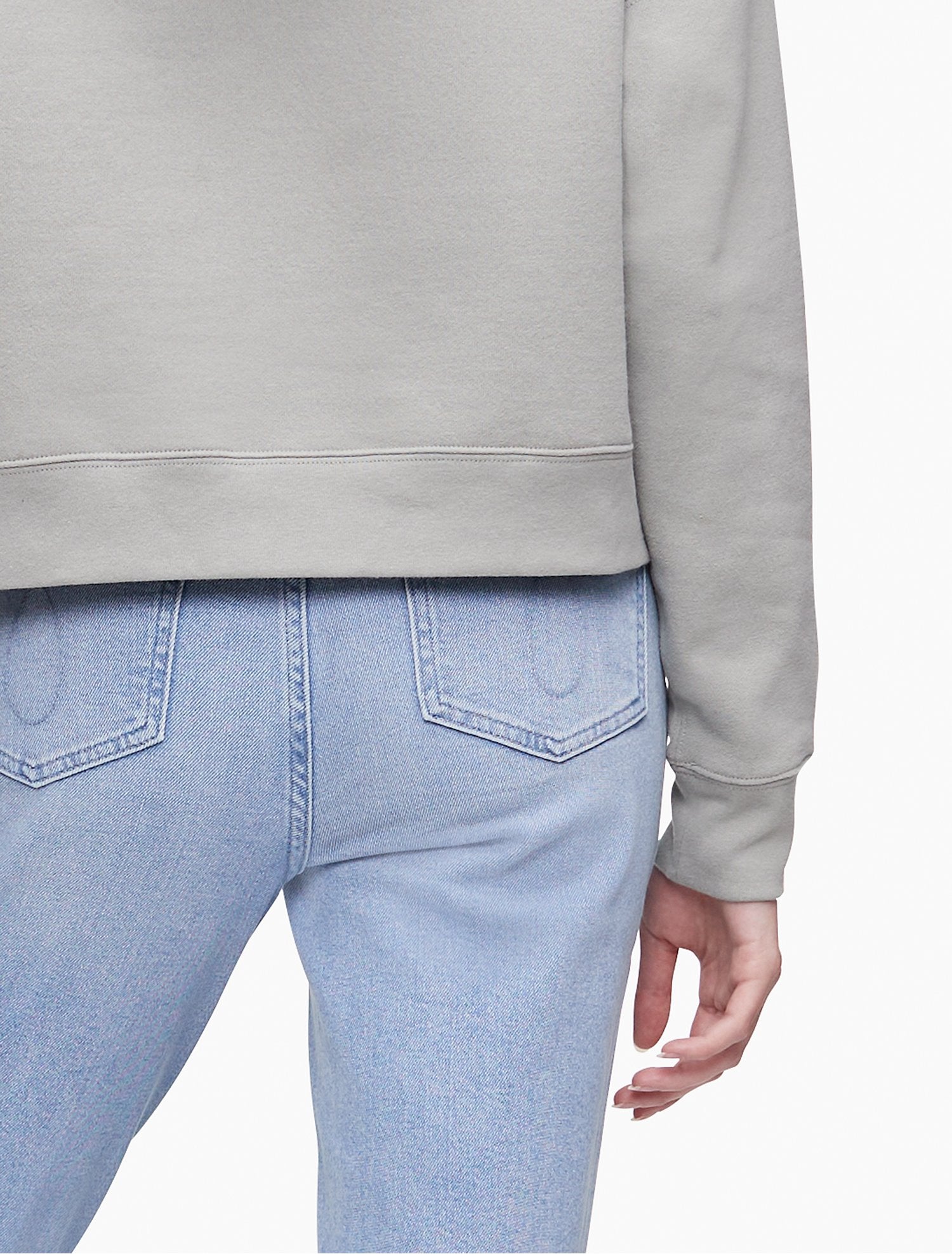 Calvin Klein Mini Monogram Logo Cropped Hoodie - Women