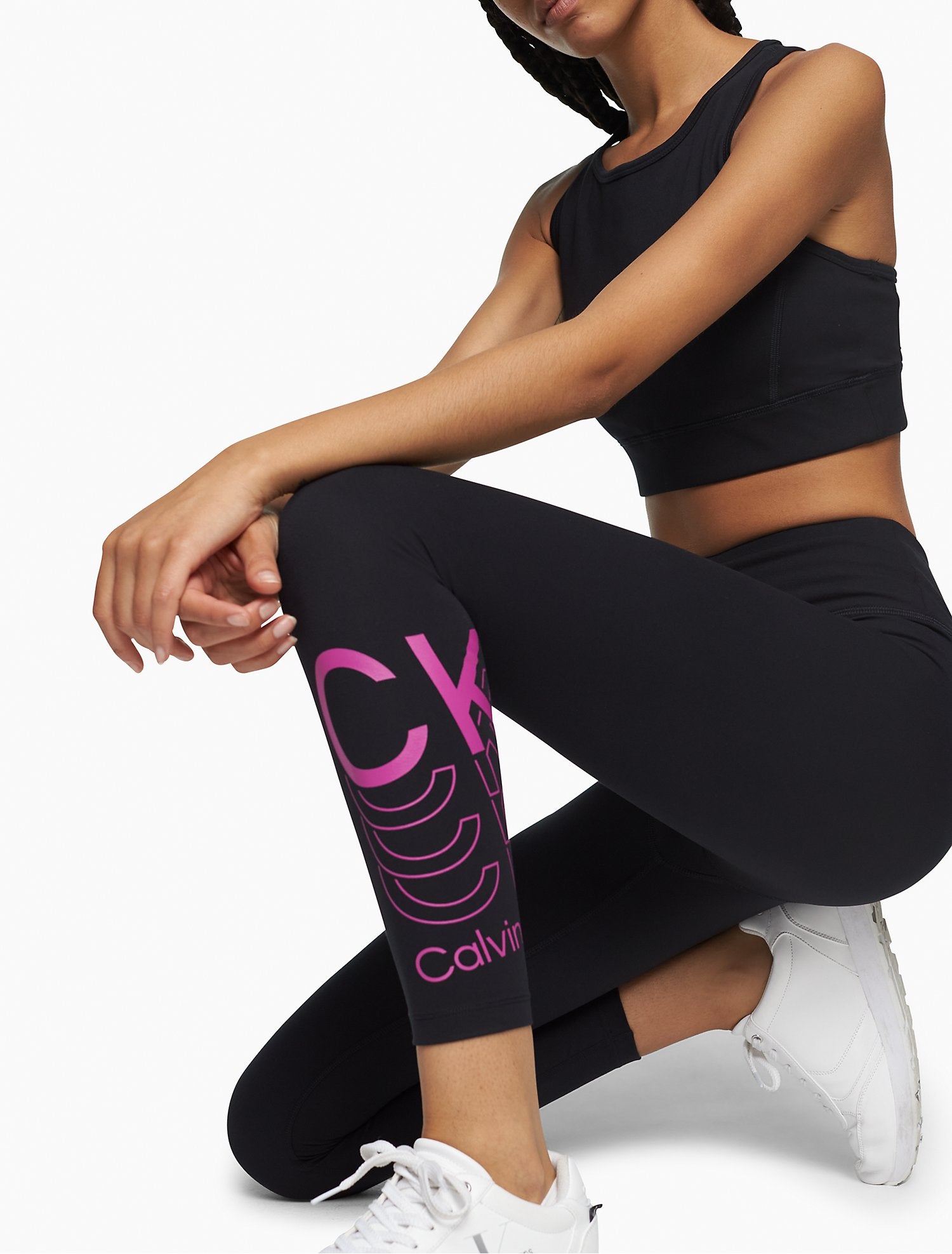 Calvin Klein Performance Shadow Logo High Waist 7/8 Leggings - Women