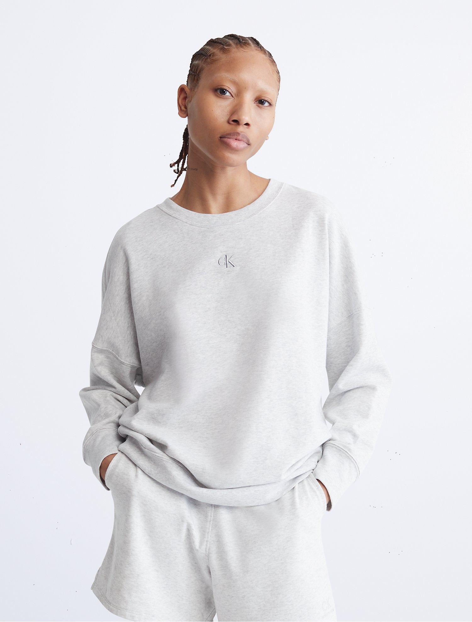 Crewneck Sweatshirt Calvin Klein Jeans Sweatshirt Grey Hoodie