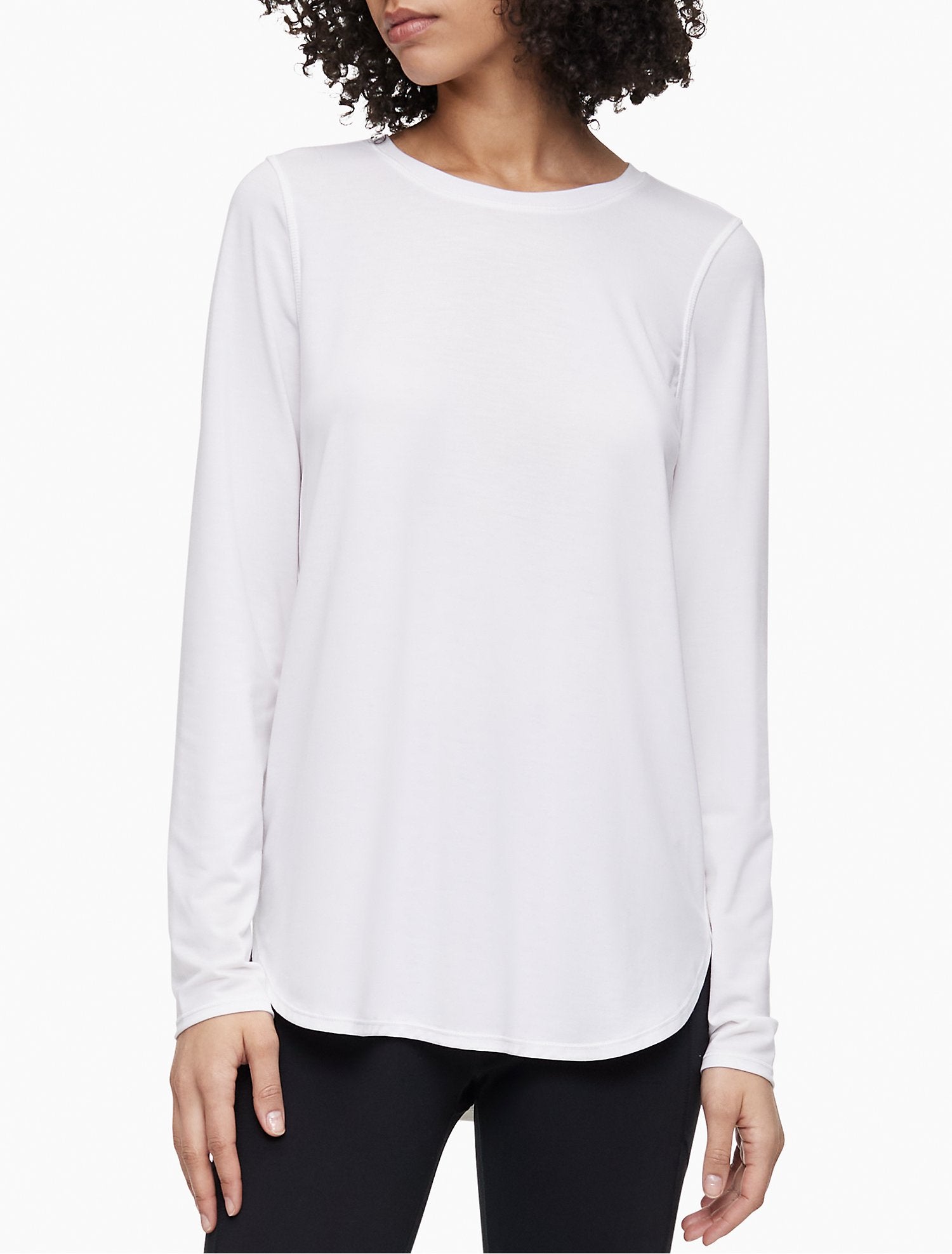 Calvin Klein Performance Overlapping Seam Long Sleeve Top - Women