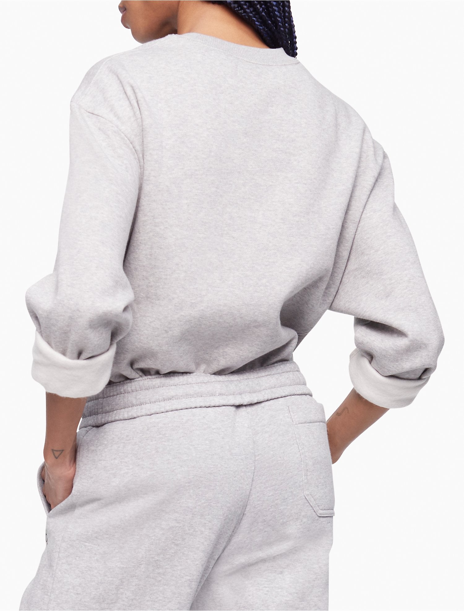 Calvin Klein Archive Logo Fleece Crewneck Sweatshirt - Women