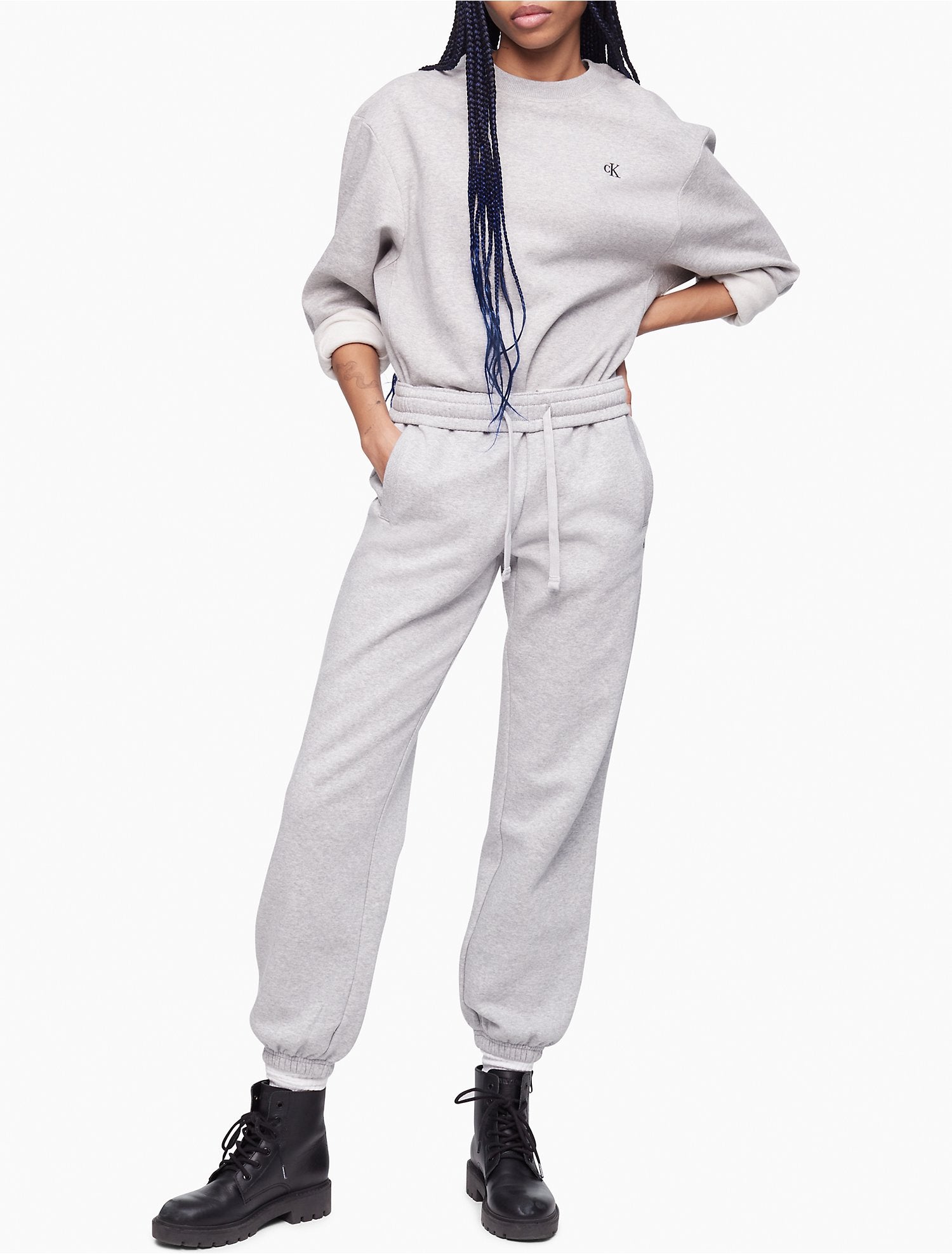 Calvin Klein Archive Logo Fleece Crewneck Sweatshirt - Women