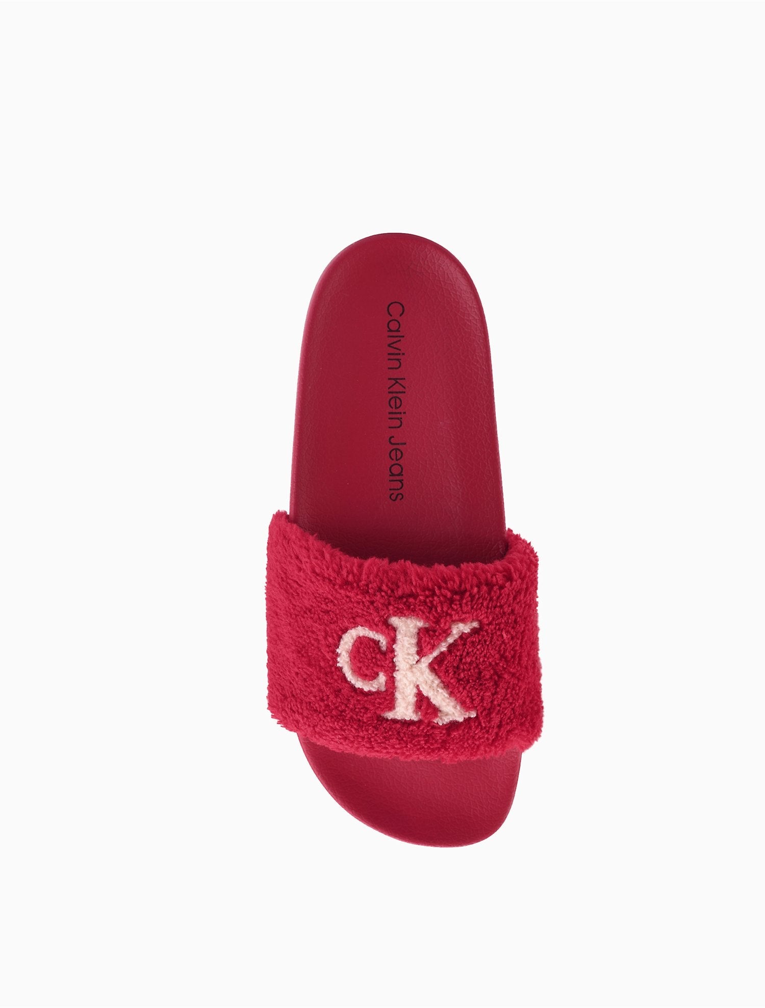 Calvin klein sliders red Clearance