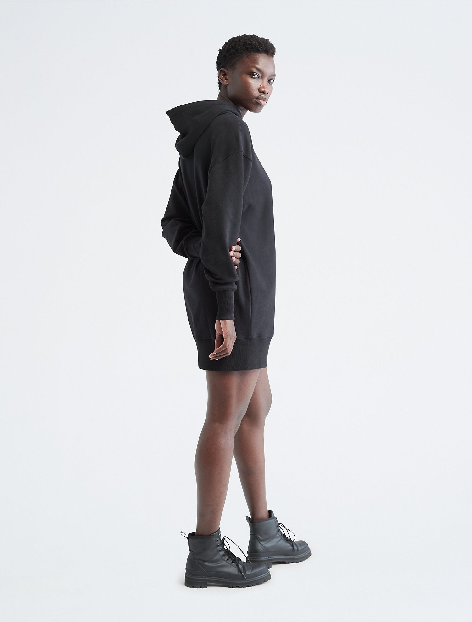 Calvin Klein Polaroid Logo Sweatshirt Dress - Women