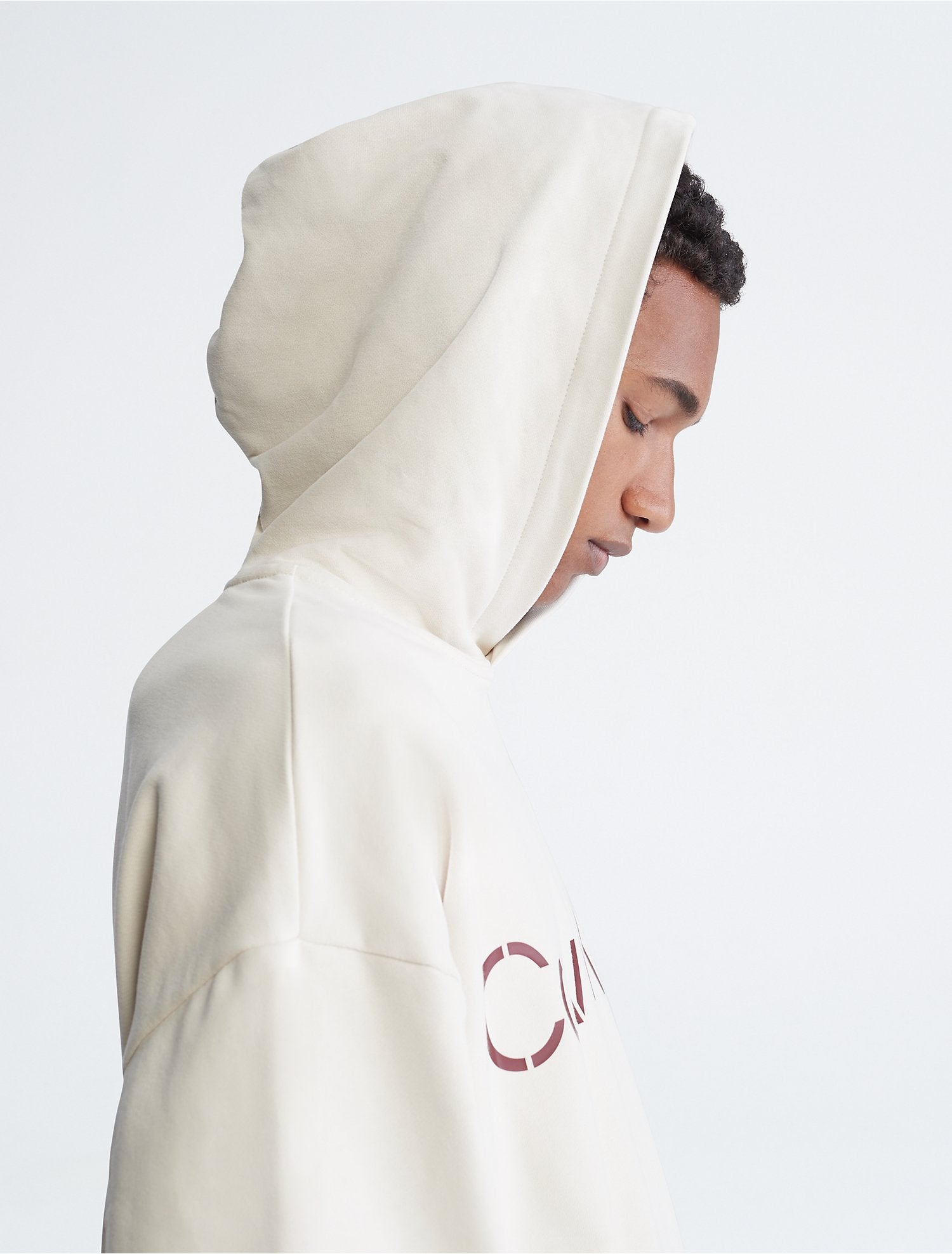 Calvin Klein Khakis Relaxed Fit Stencil Logo Hoodie - Men
