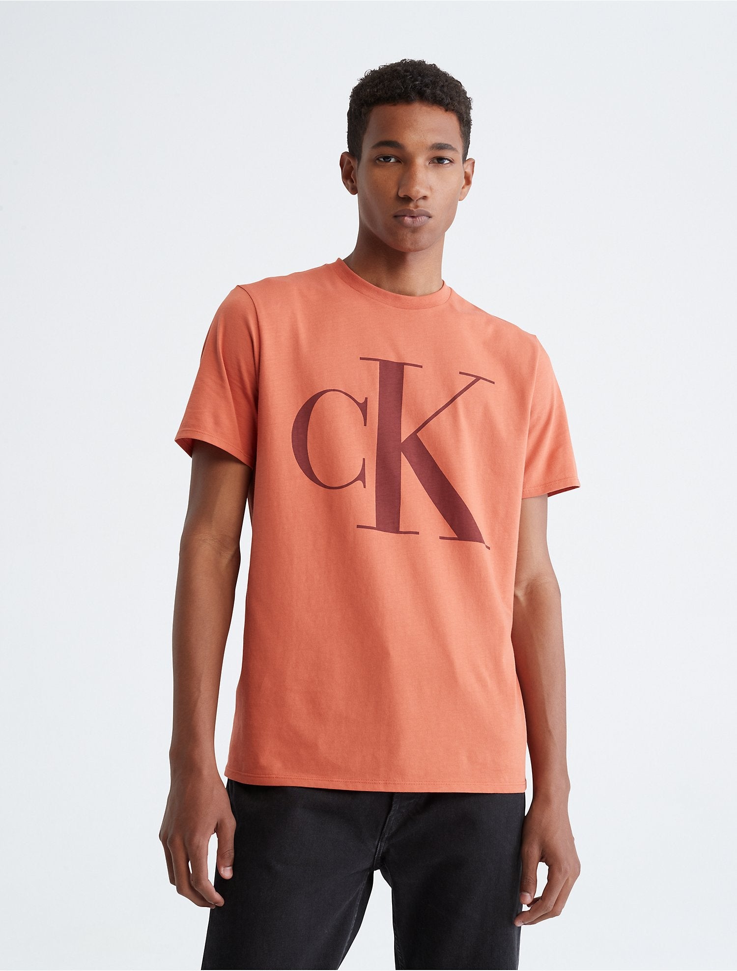 Calvin Klein Monogram Logo Crewneck T-Shirt Men