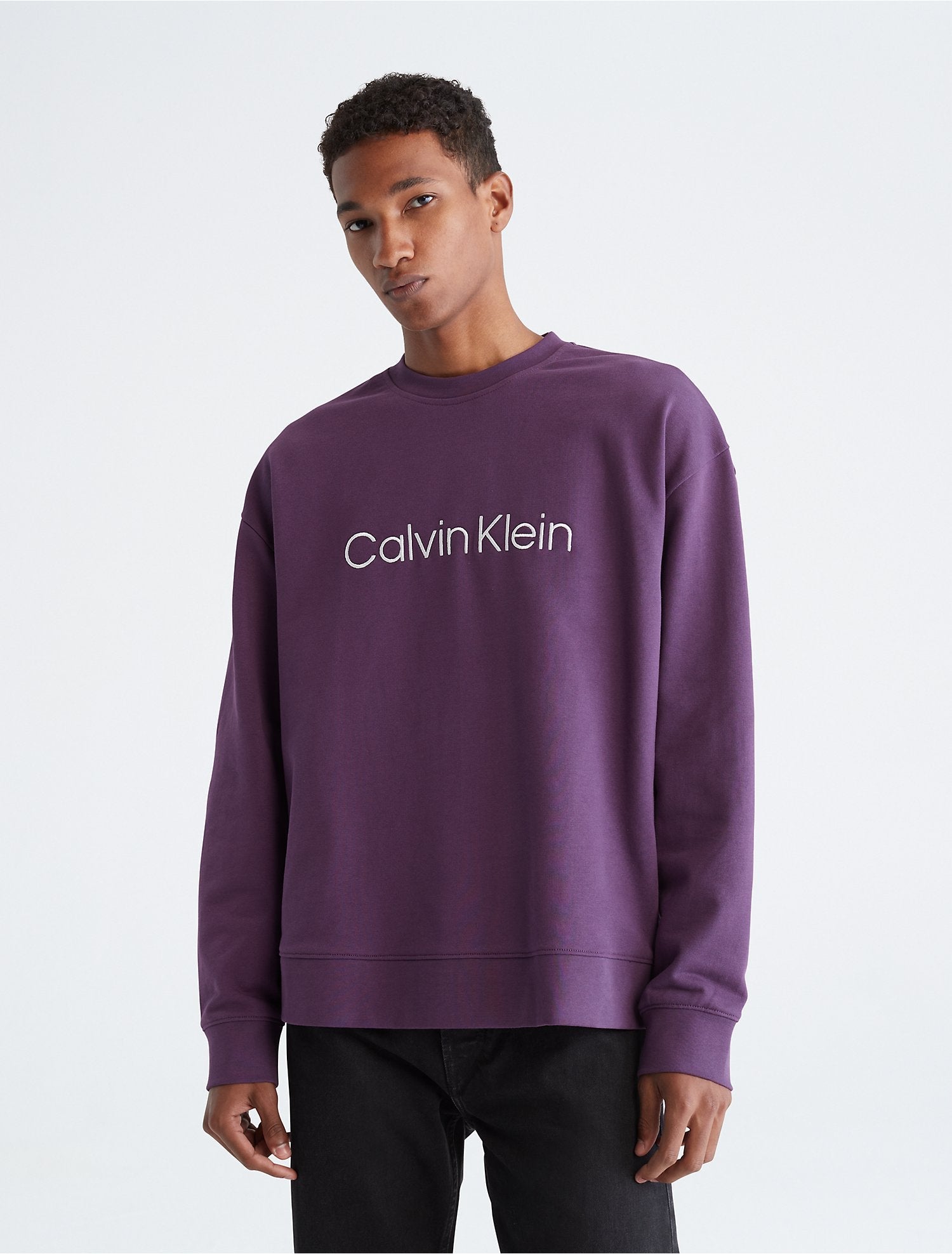 Buy Calvin Klein Men's Relaxed Fit Monogram Logo Crewneck T-Shirt, Heroic  Grey Heather, Large, Heroic Grey Heather, Large at