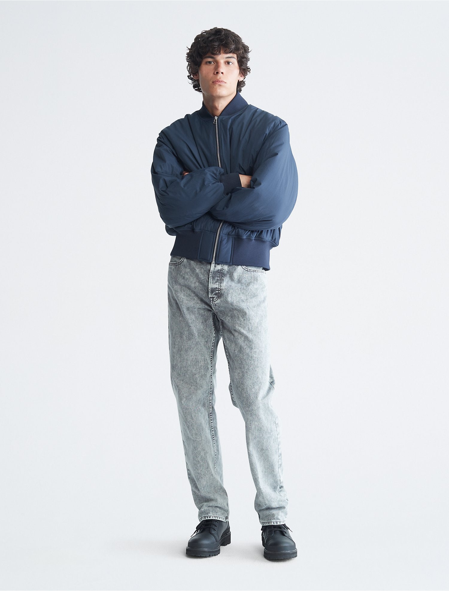 Calvin Klein Matte Zip Bomber Jacket - Men