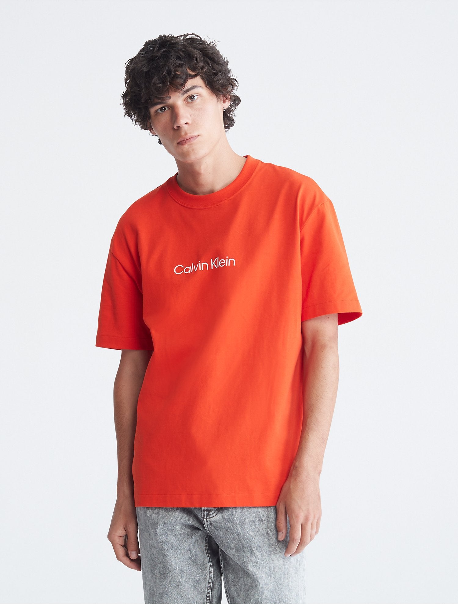 Calvin Klein Relaxed Fit Standard Logo Crewneck T-Shirt Men