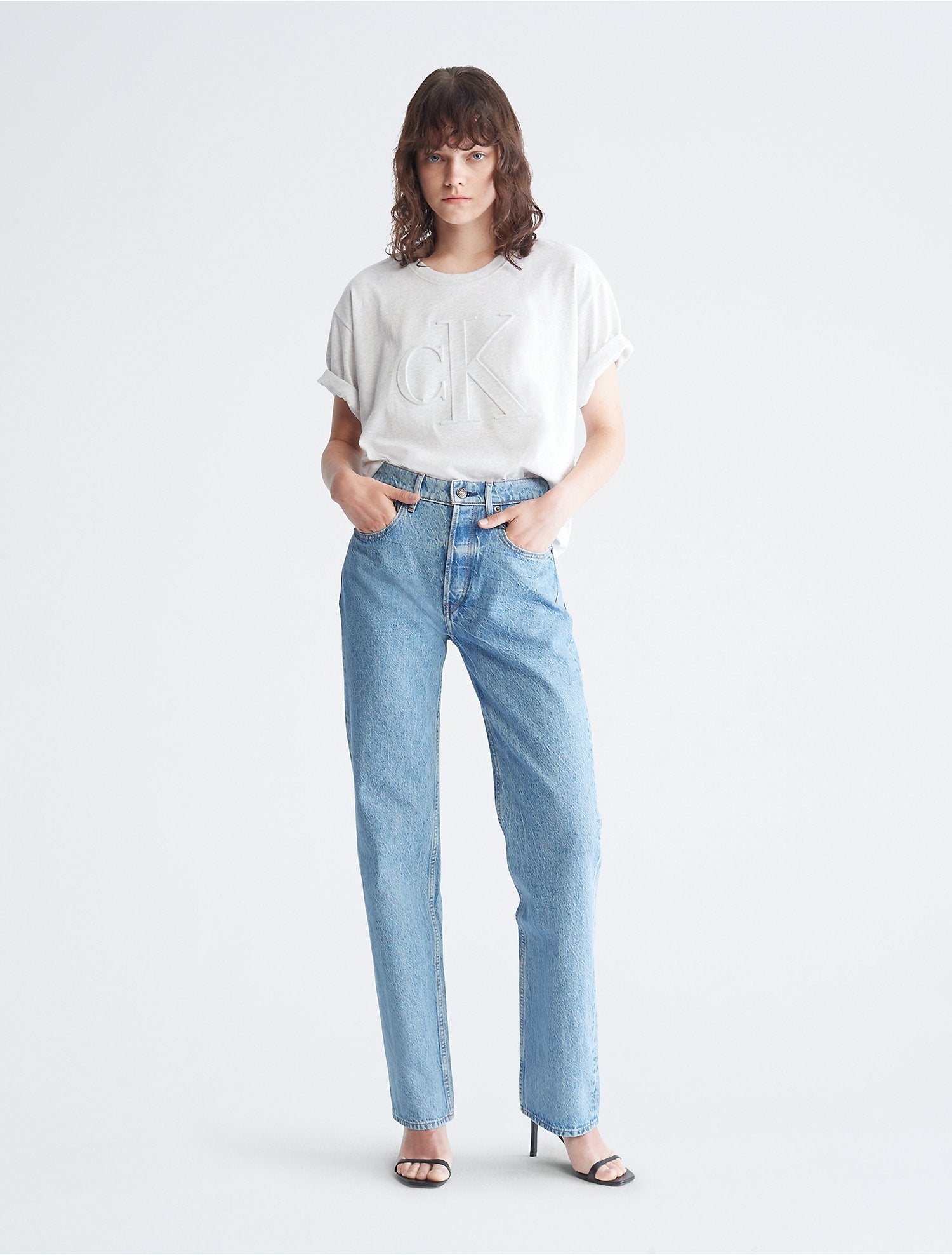 Calvin Klein Women T-Shirts Optic Heather- Oshoplin