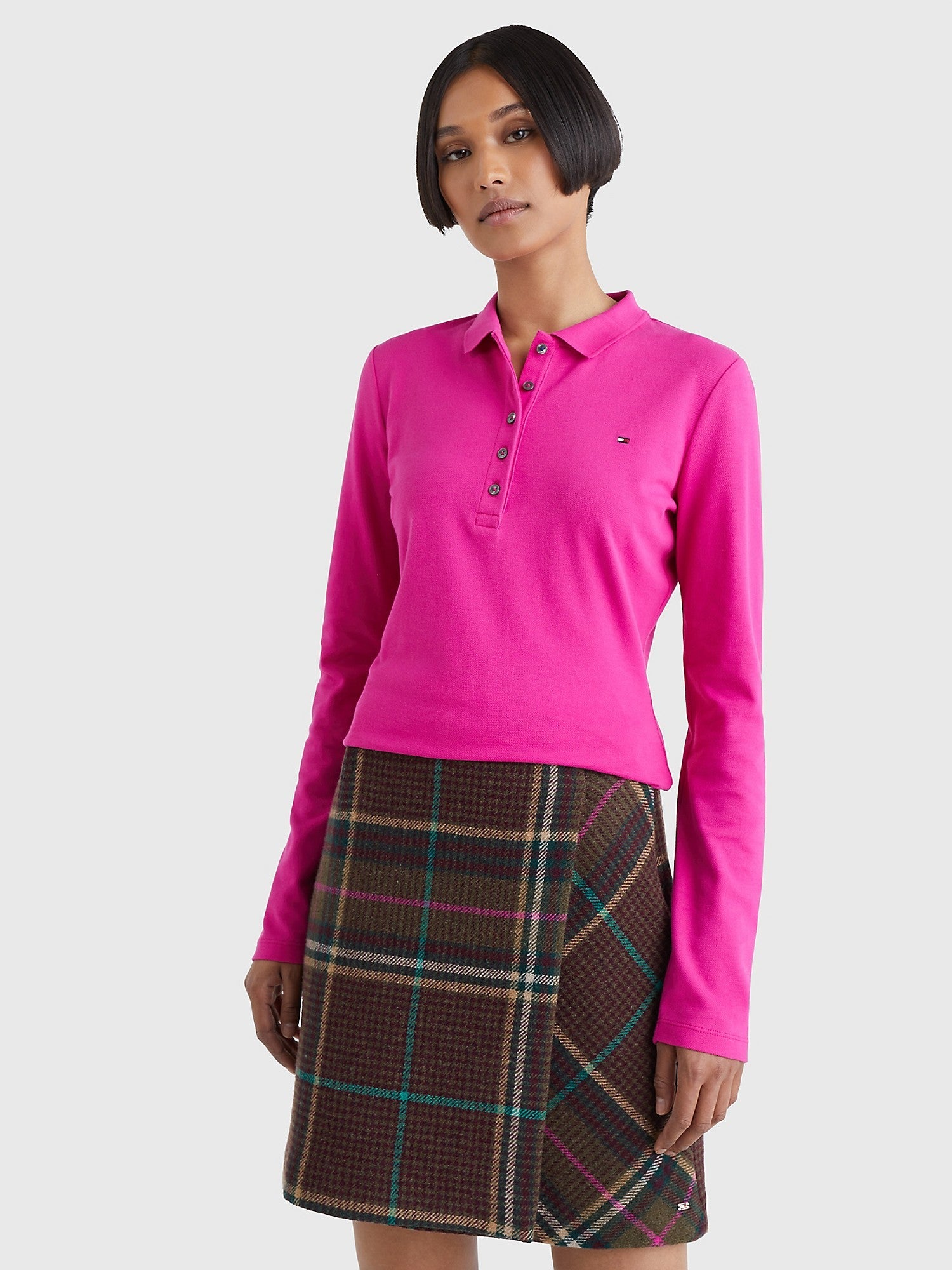 Tommy Hilfiger Women Polo Shirts Eccentric Magenta- Oshoplin
