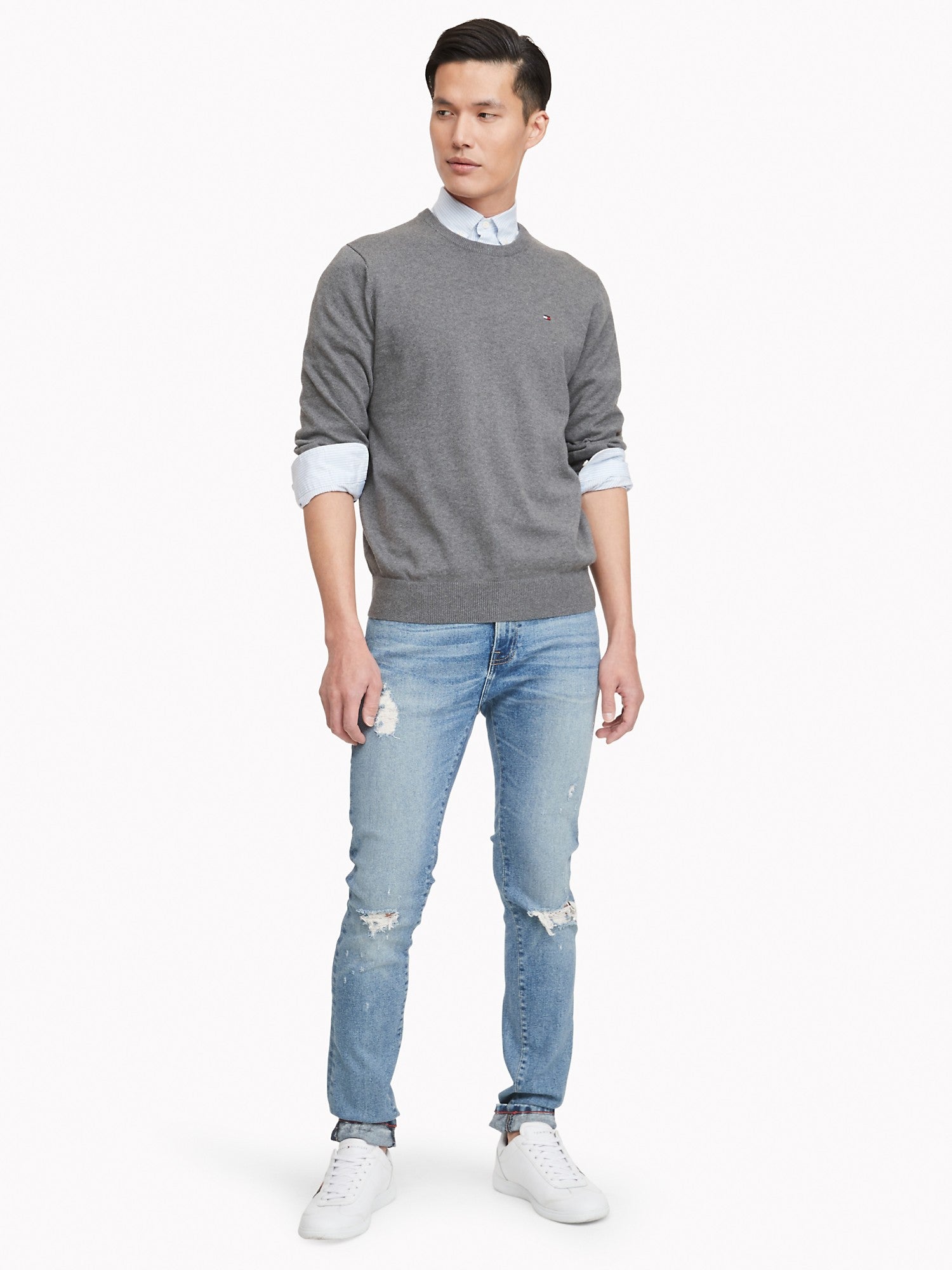 Tommy Hilfiger Men Pullovers Medium Grey Heather- Oshoplin