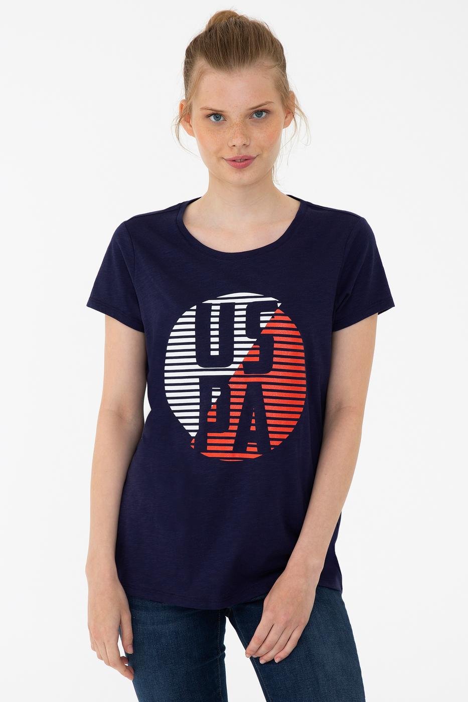 US Polo Assn. Women T-Shirts Dark Blue- Oshoplin
