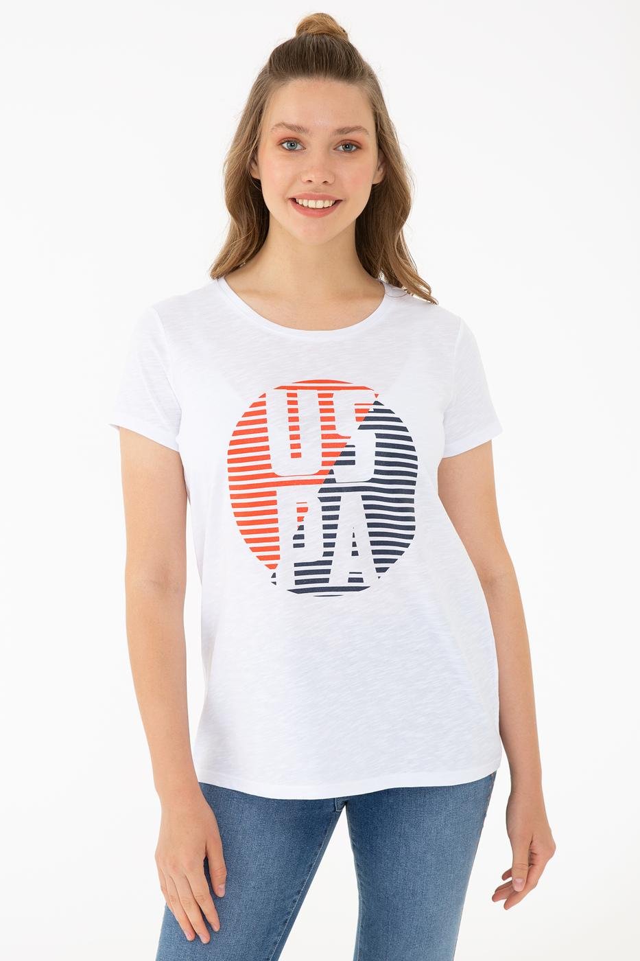 US Polo Assn. Women T-Shirts White- Oshoplin