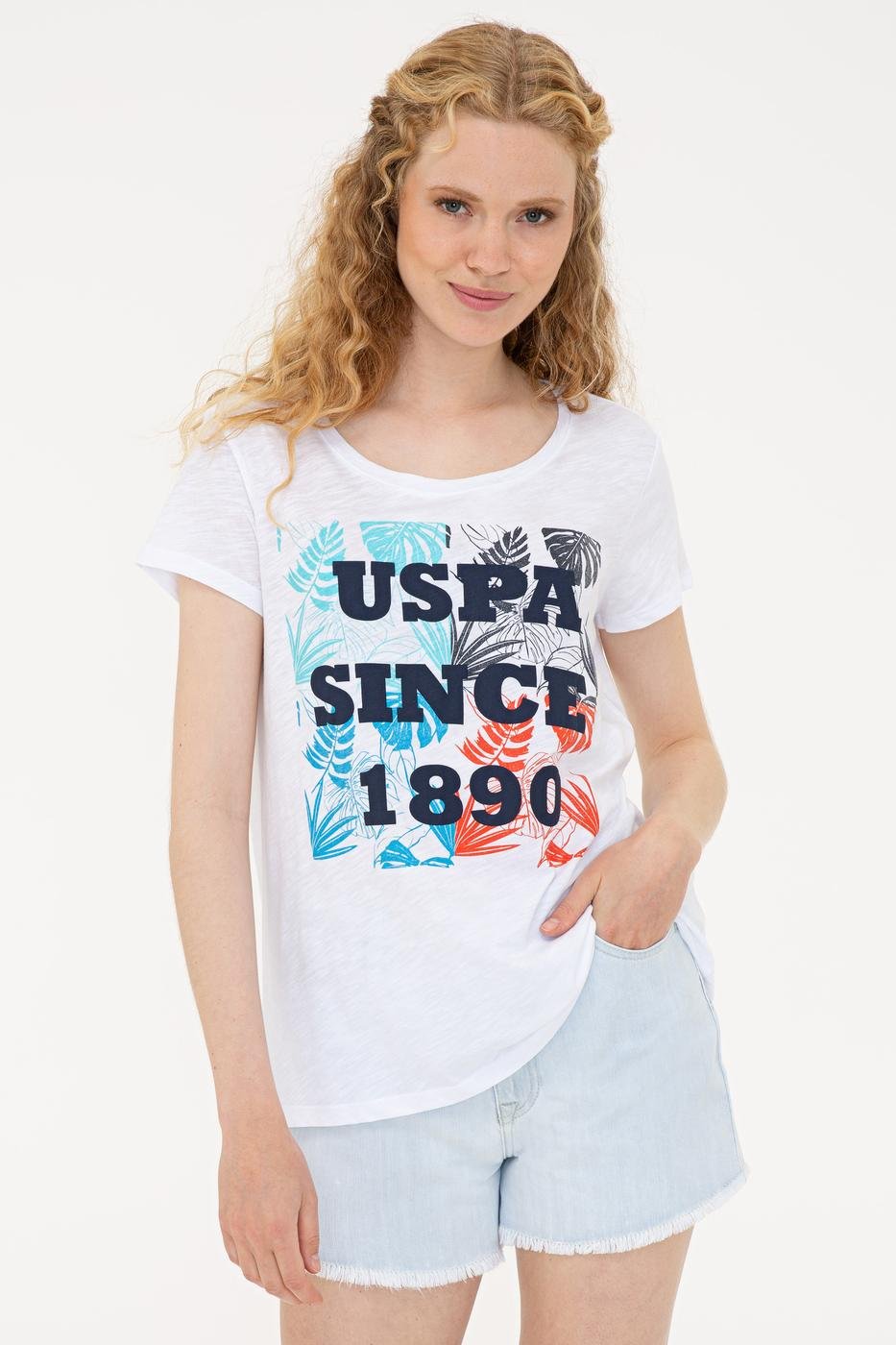 US Polo Assn. Women T-Shirts White- Oshoplin