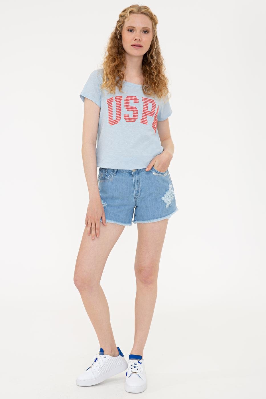 US Polo Assn. Crew Neck T-Shirt USPA Dots - Women
