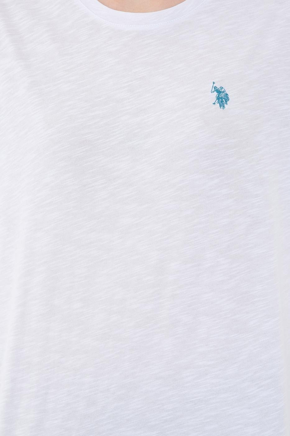 US Polo Assn. Crew Neck T-Shirt Blue Logo - Women