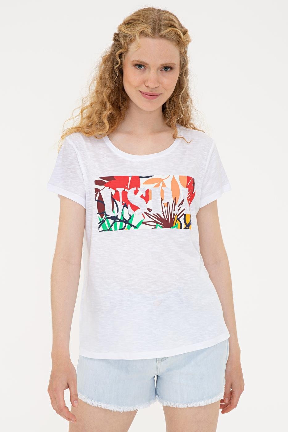 US Polo Assn. Women T-Shirts White- Oshoplin