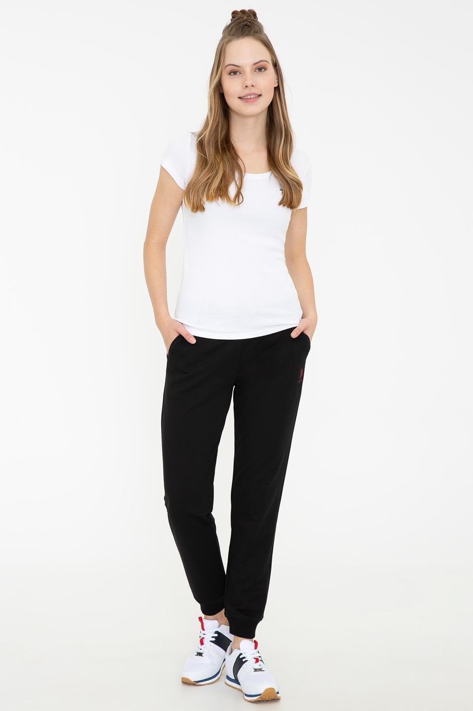 US Polo Assn. Women Pants Black- Oshoplin