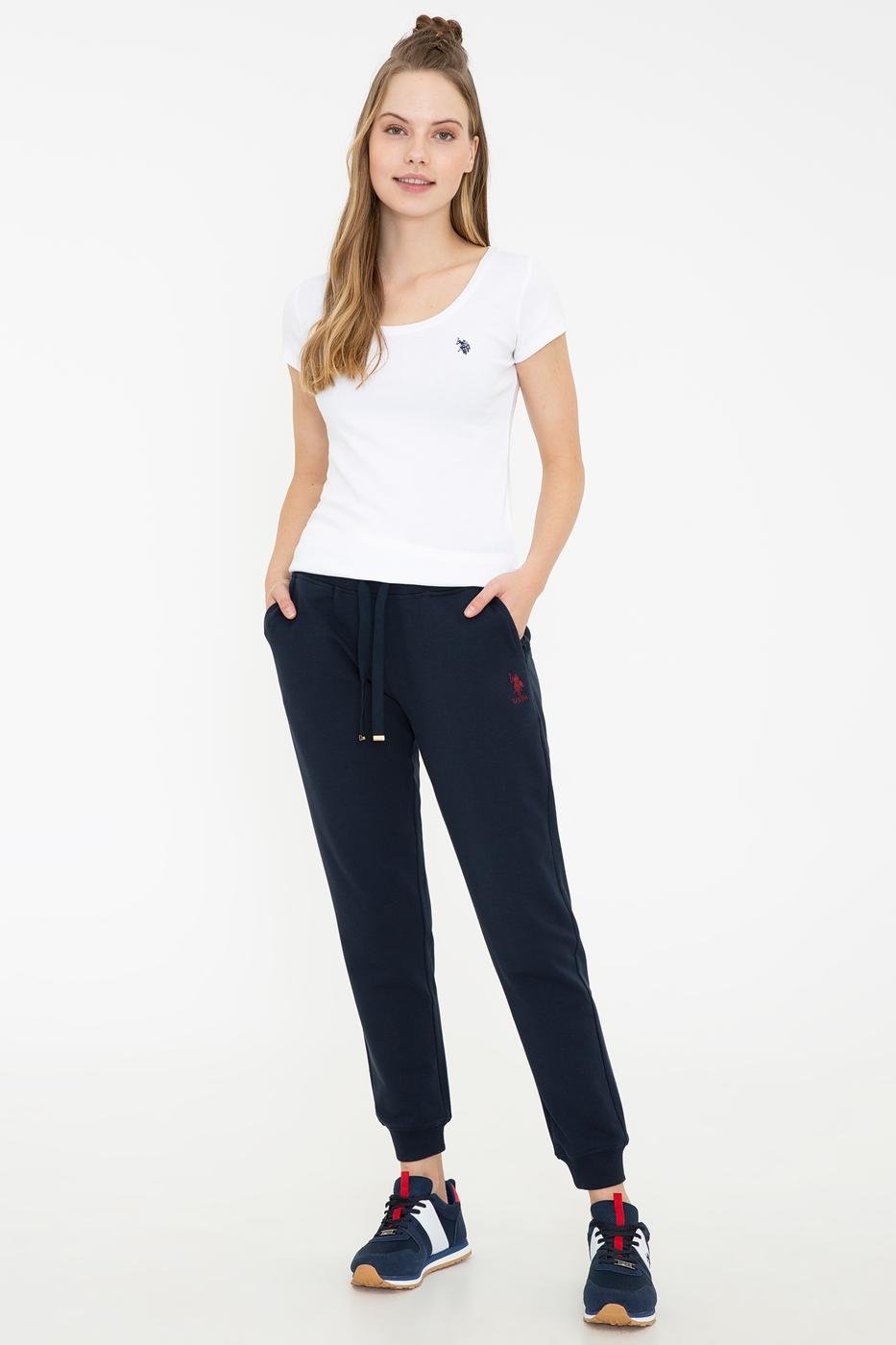 US Polo Assn. Women Pants Navy Blue- Oshoplin