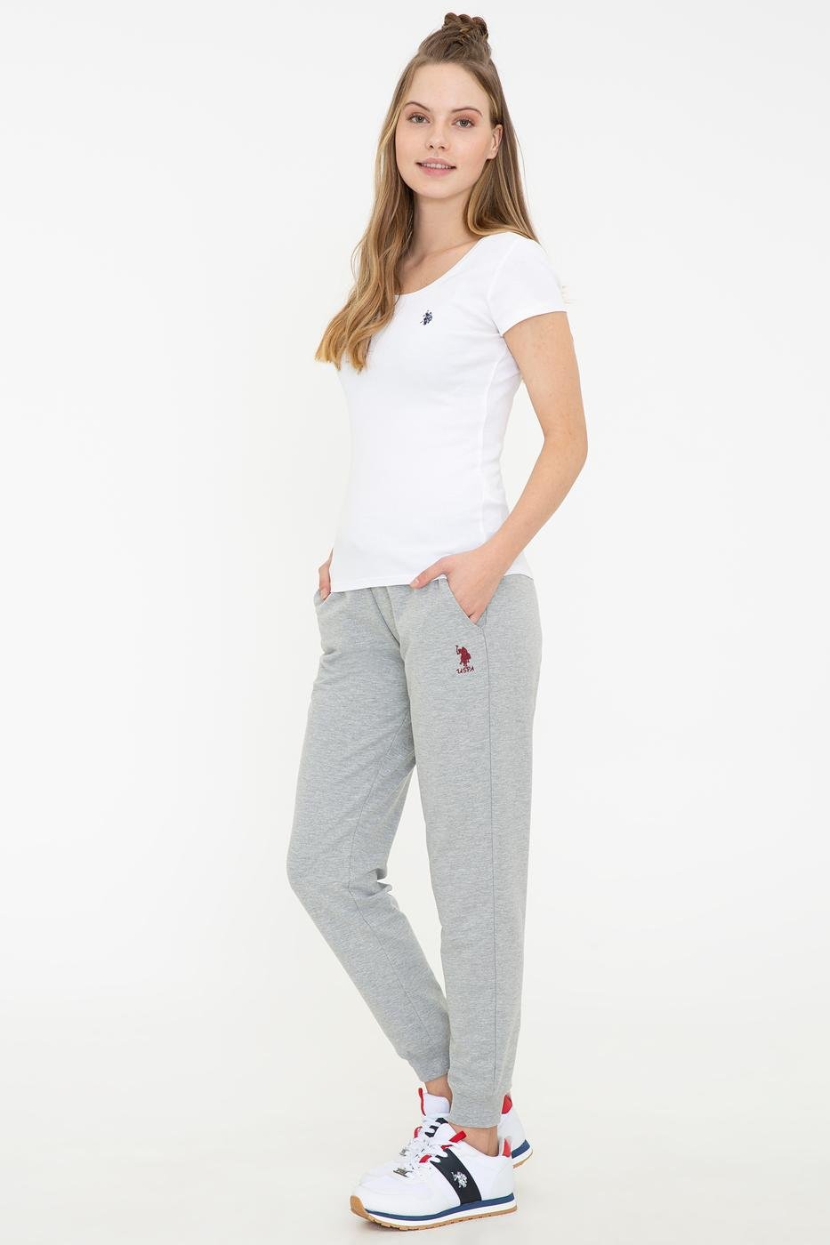 US Polo Assn. Women Pants Grey- Oshoplin