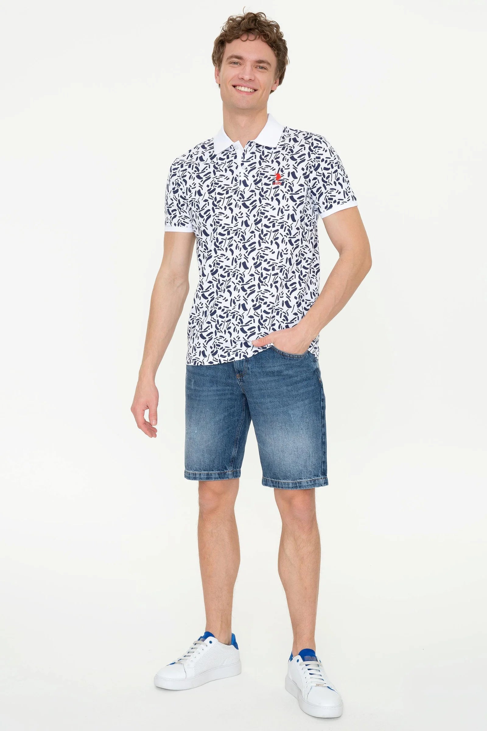 US Polo Assn. Men Polo Shirts White- Oshoplin